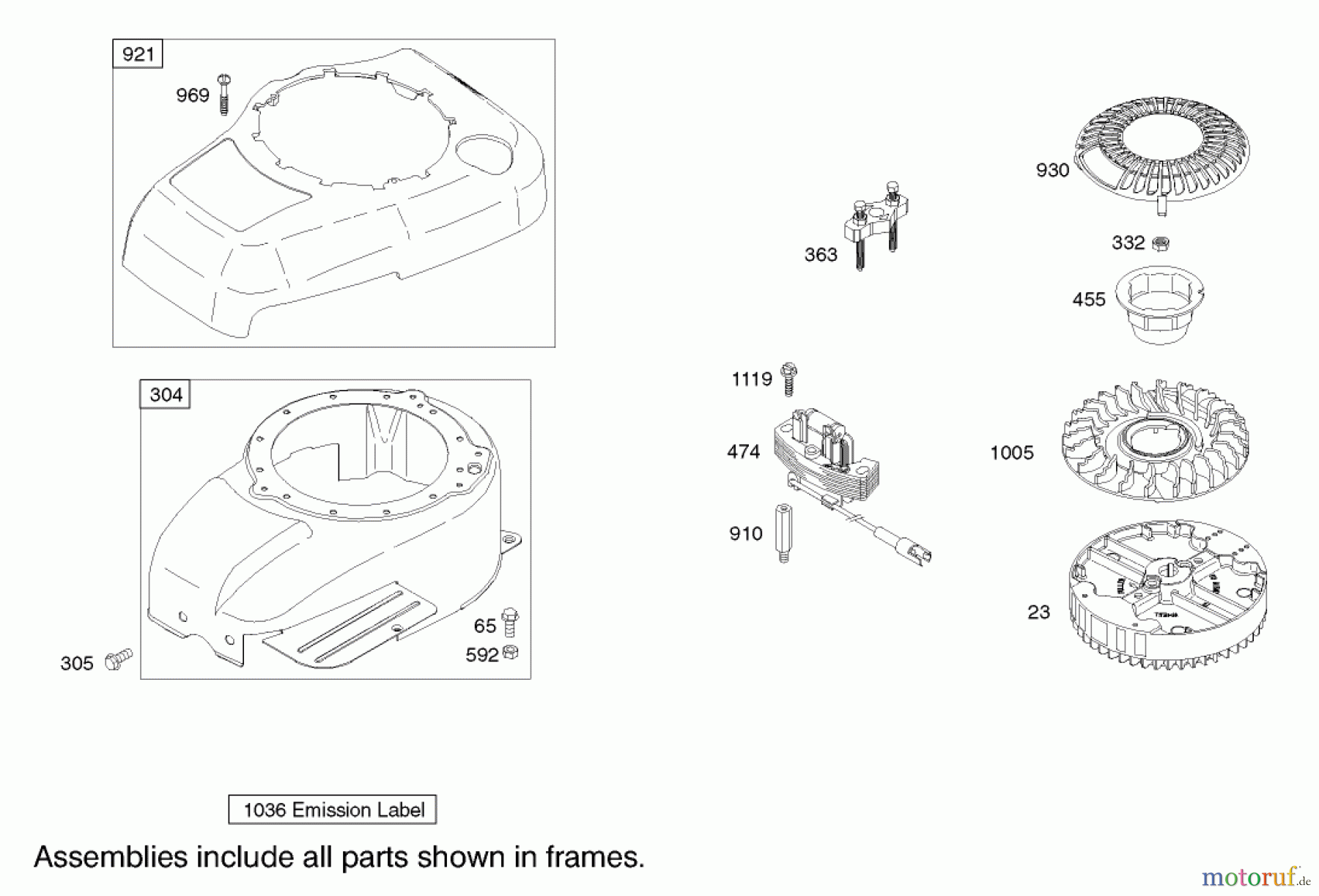 Toro Neu Mowers, Walk-Behind Seite 1 20039 - Toro Super Recycler Mower with Bag, 2002 (220000001-220999999) BLOWER HOUSING ASSEMBLY ENGINE BRIGGS AND STRATTON MODEL 122607-0118-E1