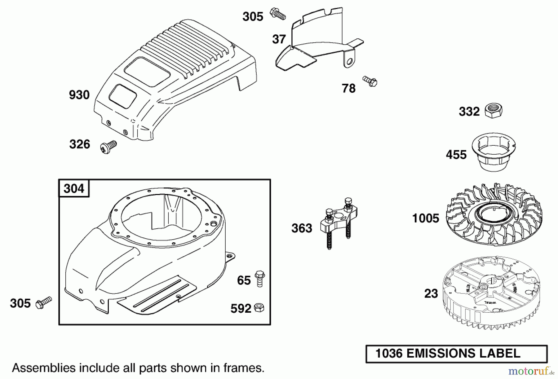  Toro Neu Mowers, Walk-Behind Seite 1 20040 (SR-21OS) - Toro Super Recycler Mower, SR-21OS, 2001 (210000001-210999999) BLOWER HOUSING AND FLYWHEEL ASSEMBLY