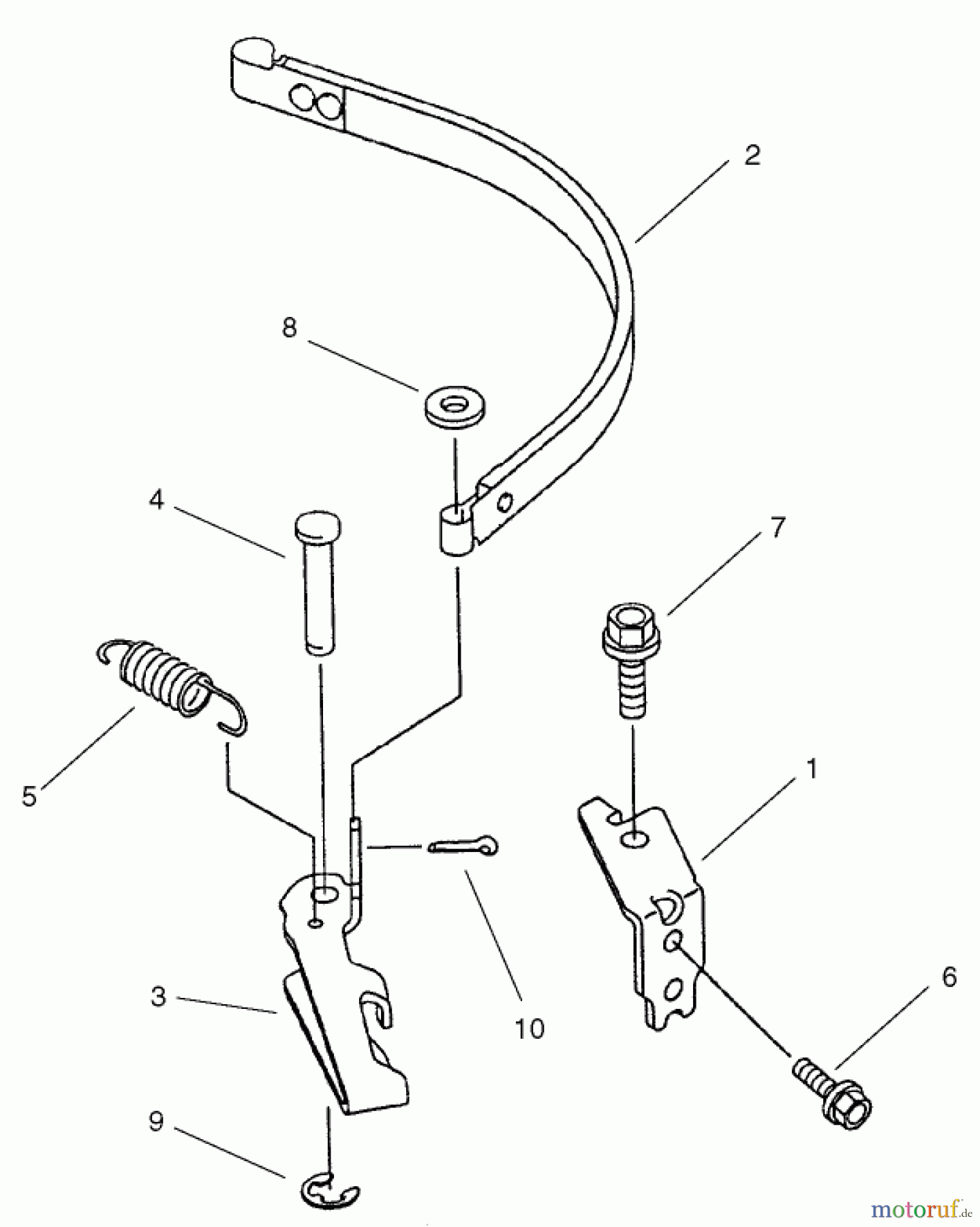  Toro Neu Mowers, Walk-Behind Seite 1 20046 (SR-21OSK) - Toro Super Recycler Mower, SR-21OSK, 2001 (210000001-210999999) BRAKE BAND ASSEMBLY