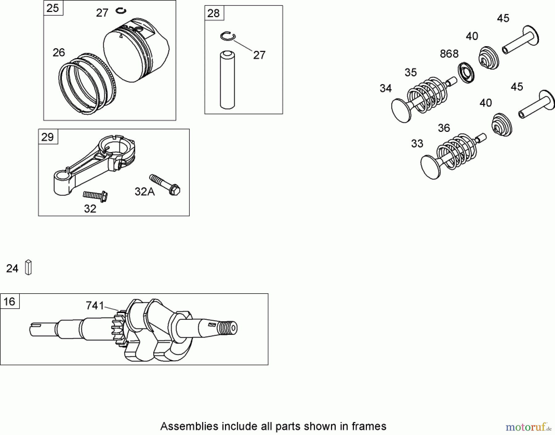  Toro Neu Mowers, Walk-Behind Seite 1 20054 - Toro Super Recycler Lawn Mower, 2007 (270000001-270999999) CRANKSHAFT ASSEMBLY BRIGGS AND STRATTON 126T02-0206-B1