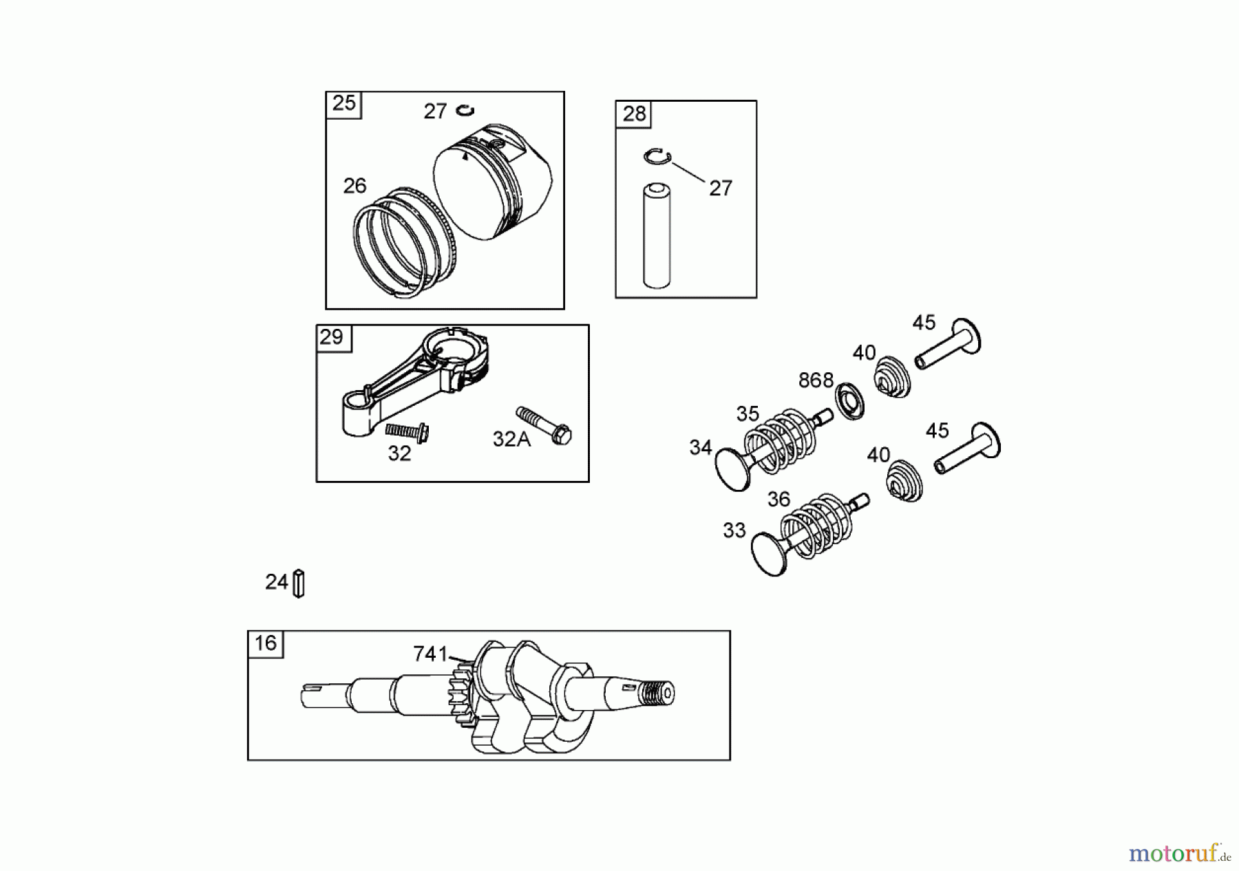  Toro Neu Mowers, Walk-Behind Seite 1 20055 - Toro Super Recycler Lawn Mower, 2006 (260000001-260999999) CRANKSHAFT ASSEMBLY BRIGGS AND STRATTON 125K02-0189-E1