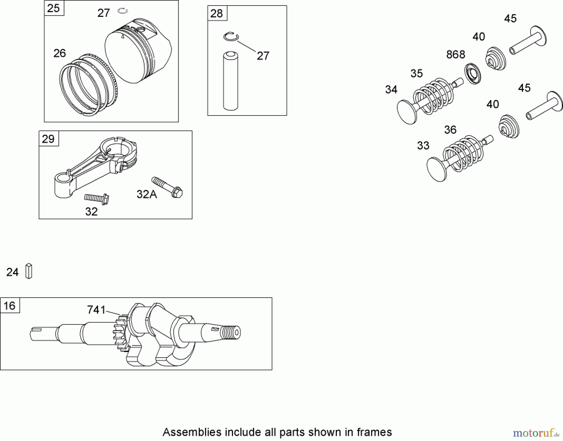  Toro Neu Mowers, Walk-Behind Seite 1 20062 - Toro Super Recycler Lawn Mower, 2007 (270000001-270999999) CRANKSHAFT ASSEMBLY BRIGGS AND STRATTON 126T07-0204-E1