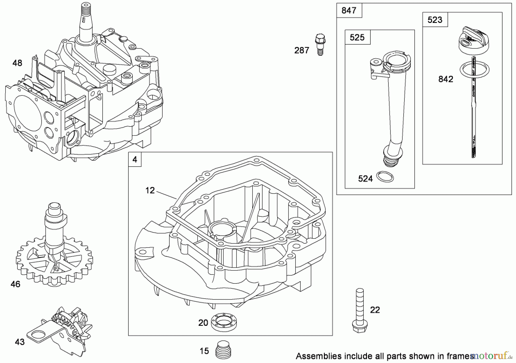  Toro Neu Mowers, Walk-Behind Seite 1 20090 - Toro Super Recycler Lawn Mower, 2008 (280000001-280999999) CRANKCASE ASSEMBLY BRIGGS AND STRATTON 126T02-0224-B1