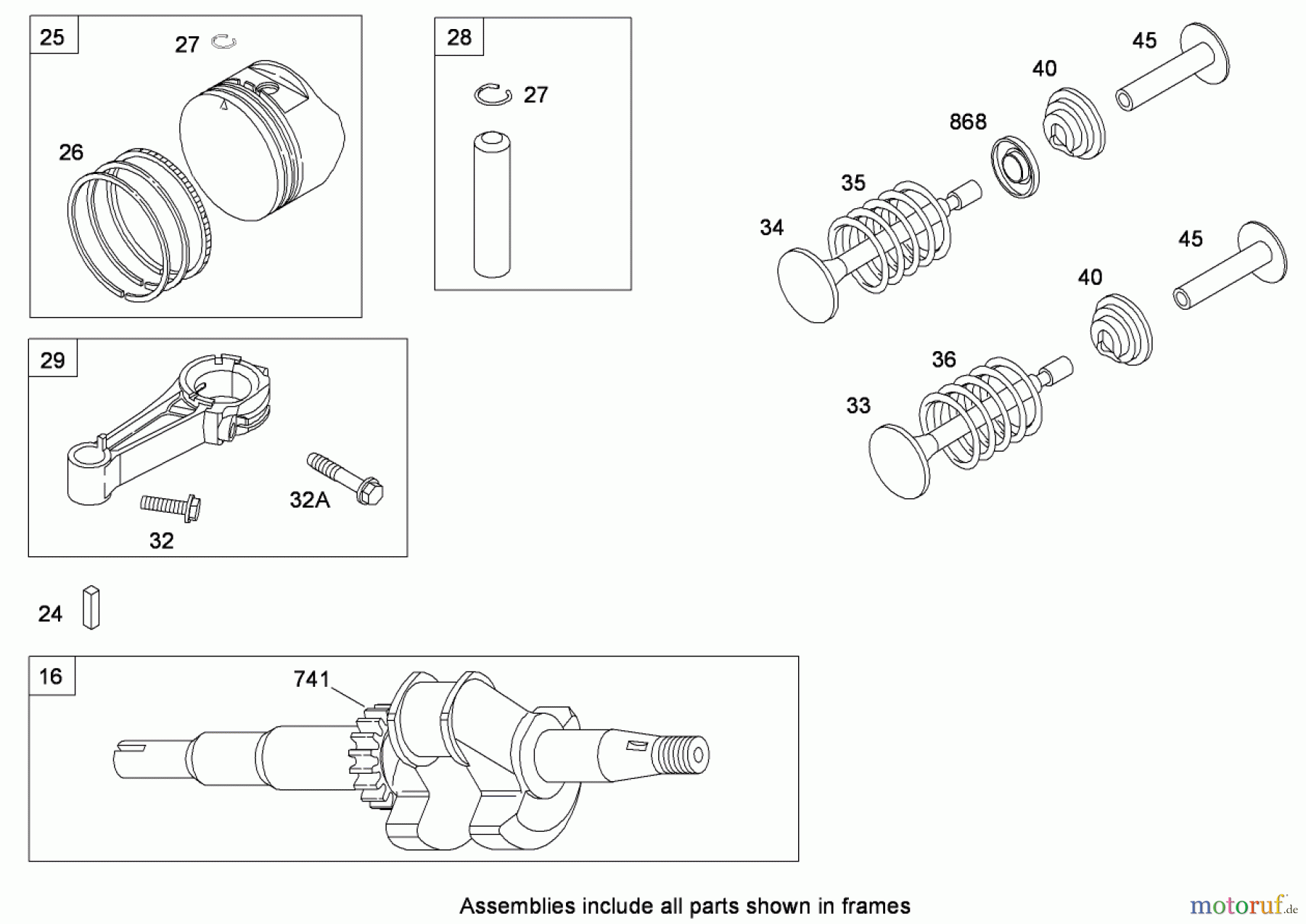  Toro Neu Mowers, Walk-Behind Seite 1 20090C - Toro Super Recycler Lawn Mower, 2008 (280000001-280999999) CRANKSHAFT ASSEMBLY BRIGGS AND STRATTON 126T02-0236-B1