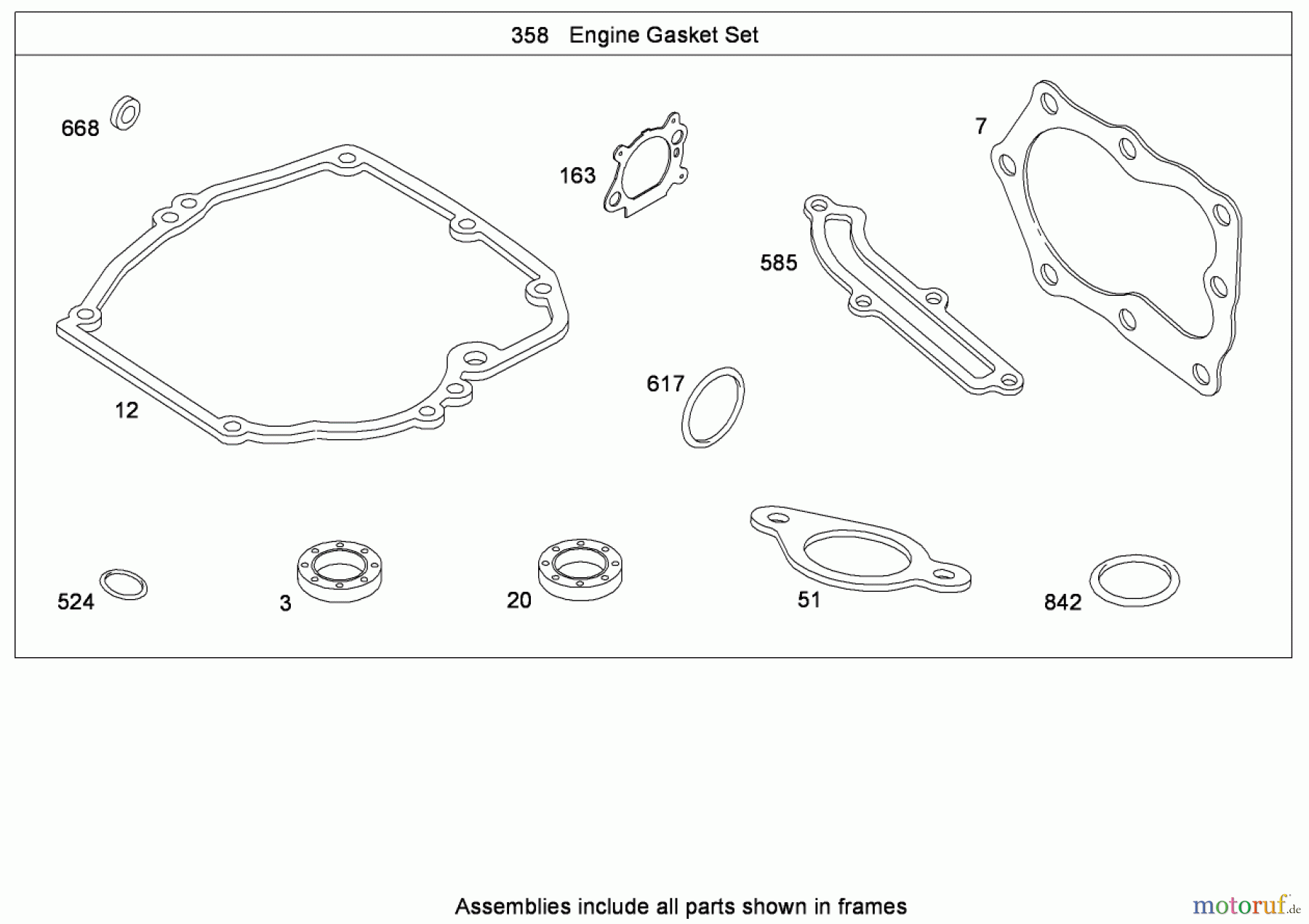  Toro Neu Mowers, Walk-Behind Seite 1 20092 - Toro Super Recycler Lawn Mower, 2008 (280000001-280999999) ENGINE GASKET SET BRIGGS AND STRATTON 126T02-0224-B1