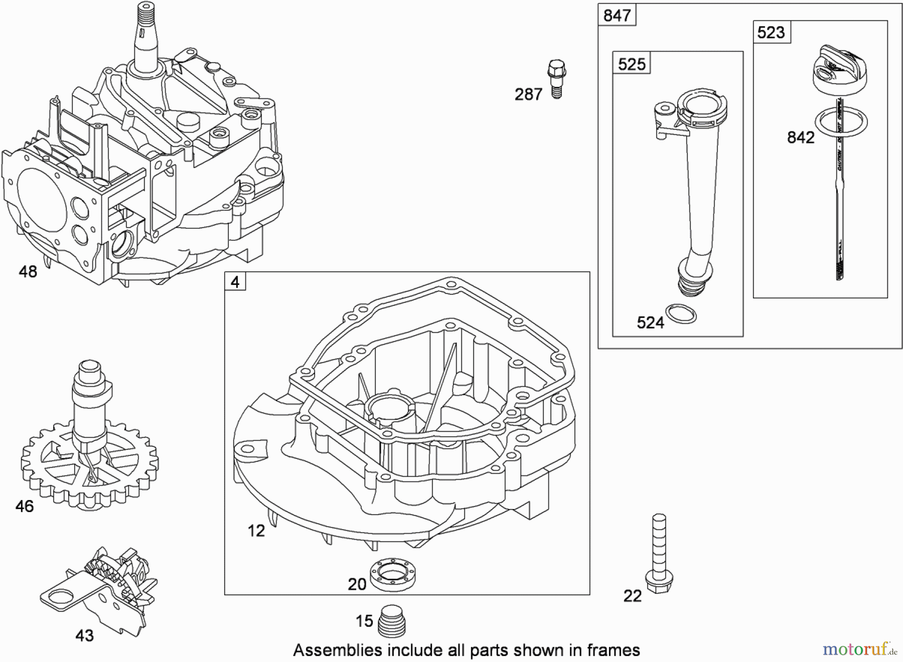  Toro Neu Mowers, Walk-Behind Seite 1 20092C - Toro Super Recycler Lawn Mower, 2008 (280000001-280999999) CRANKCASE ASSEMBLY BRIGGS AND STRATTON 126T02-0236-B1