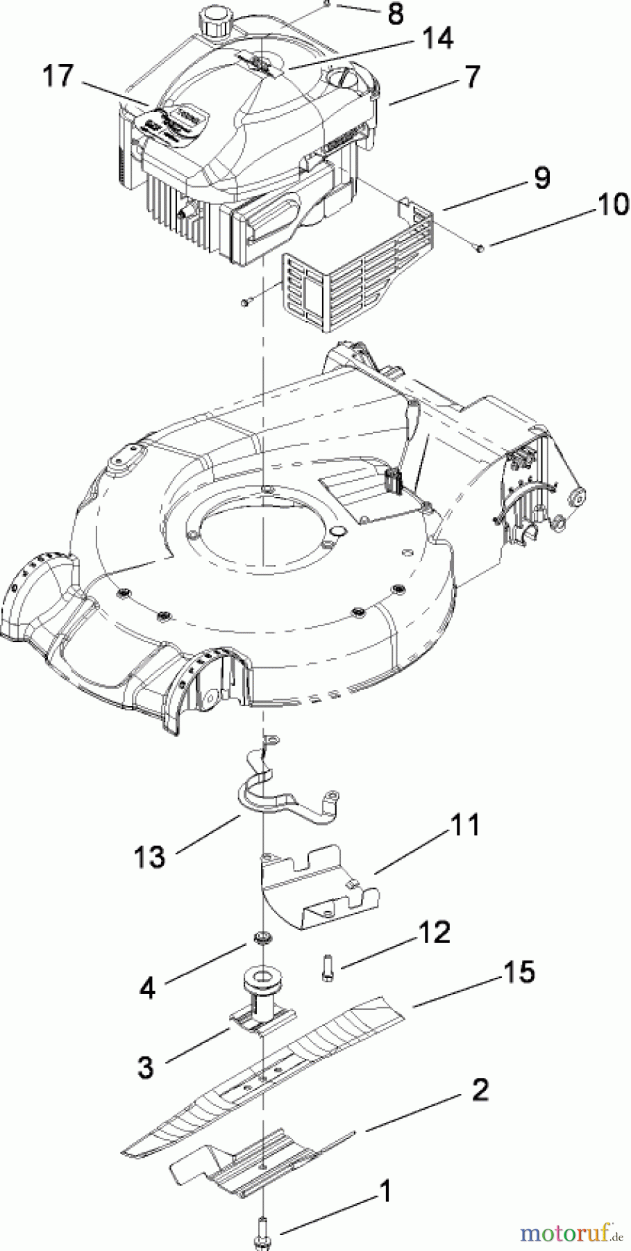  Toro Neu Mowers, Walk-Behind Seite 1 20092C - Toro Super Recycler Lawn Mower, 2008 (280000001-280999999) ENGINE ASSEMBLY