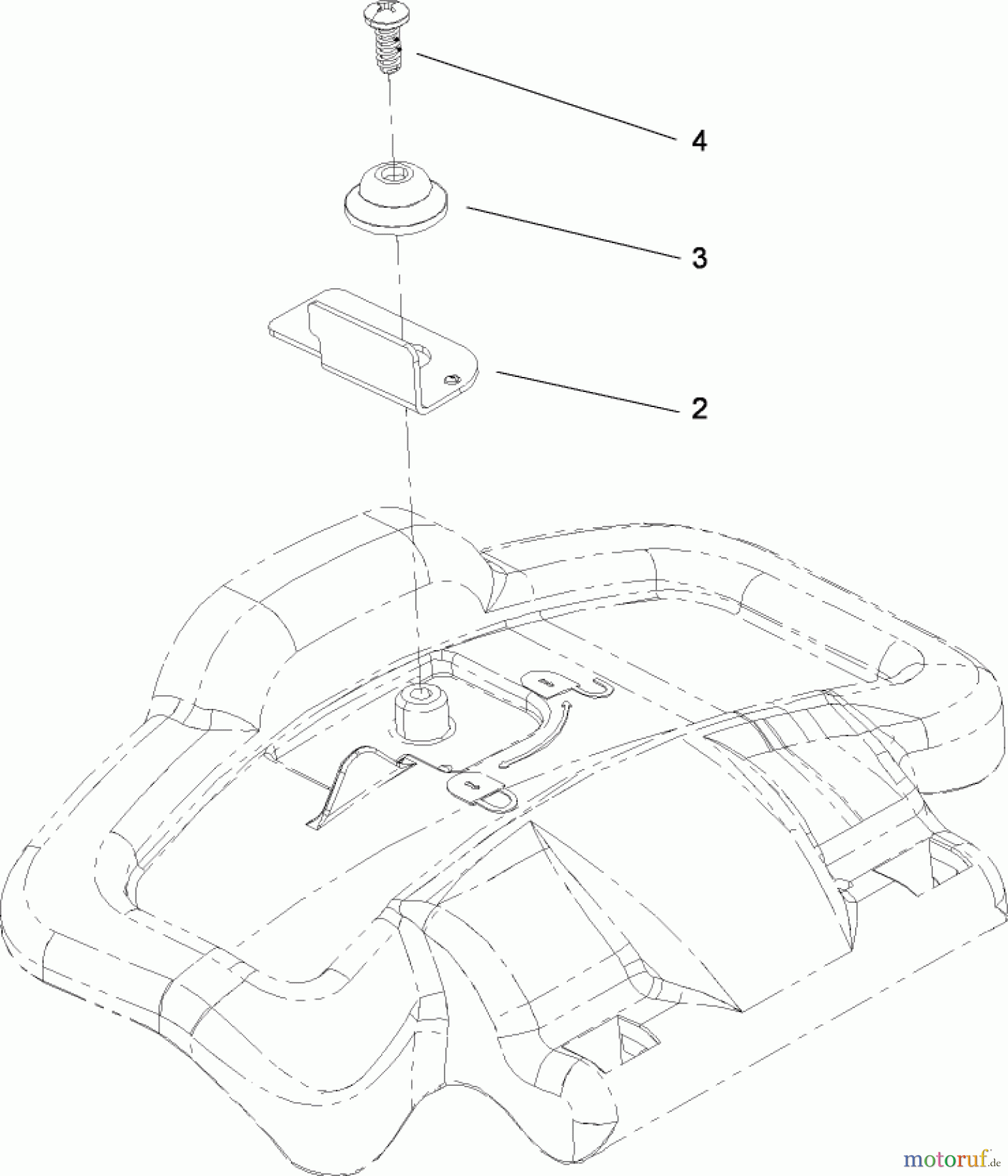  Toro Neu Mowers, Walk-Behind Seite 1 20092C - Toro Super Recycler Lawn Mower, 2009 (290000001-290999999) DISCHARGE DOOR ASSEMBLY NO. 107-3717