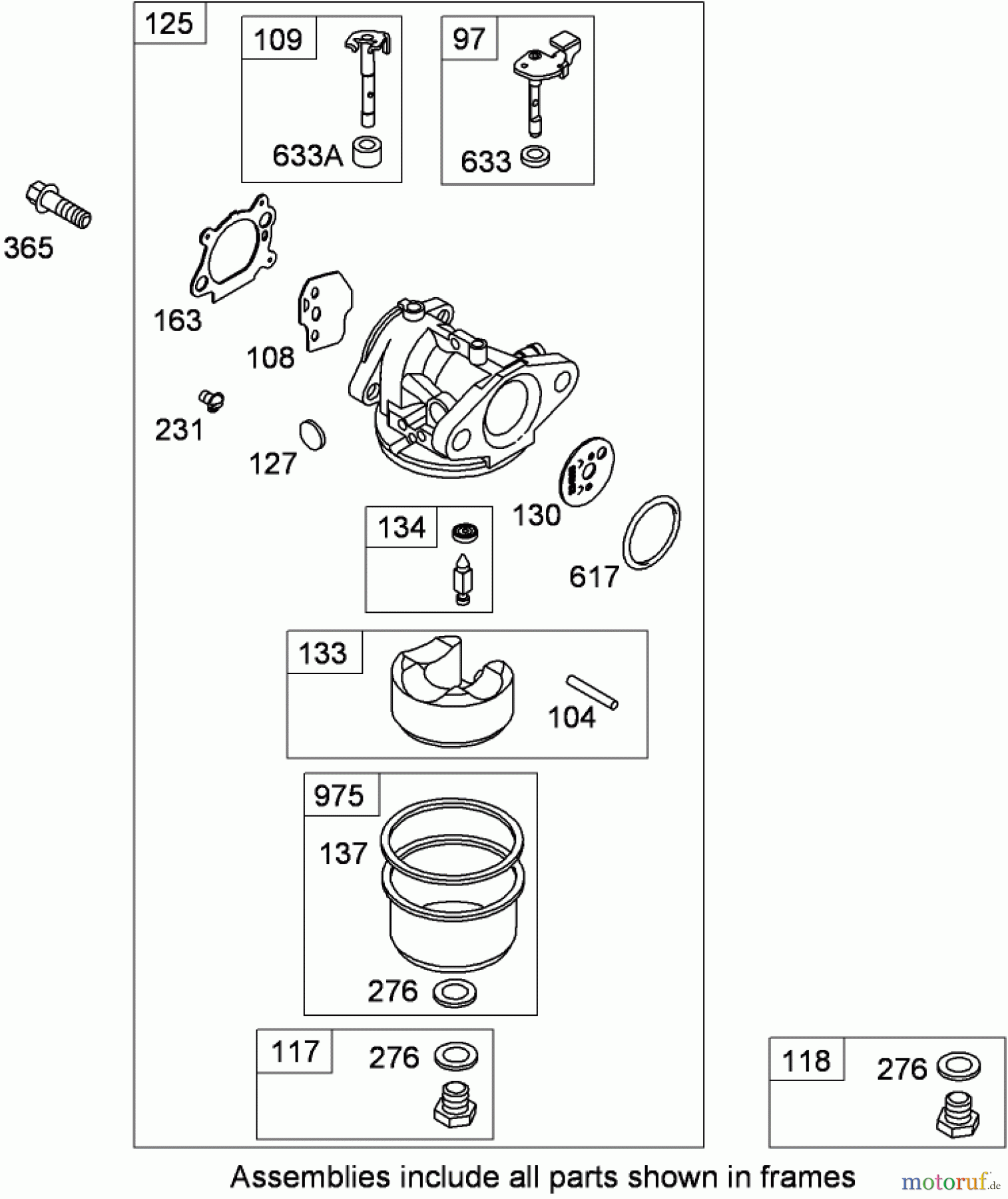  Toro Neu Mowers, Walk-Behind Seite 1 20093 - Toro Super Recycler Lawn Mower, 2008 (280000001-280999999) CARBURETOR ASSEMBLY BRIGGS AND STRATTON 126T02-0225-B1