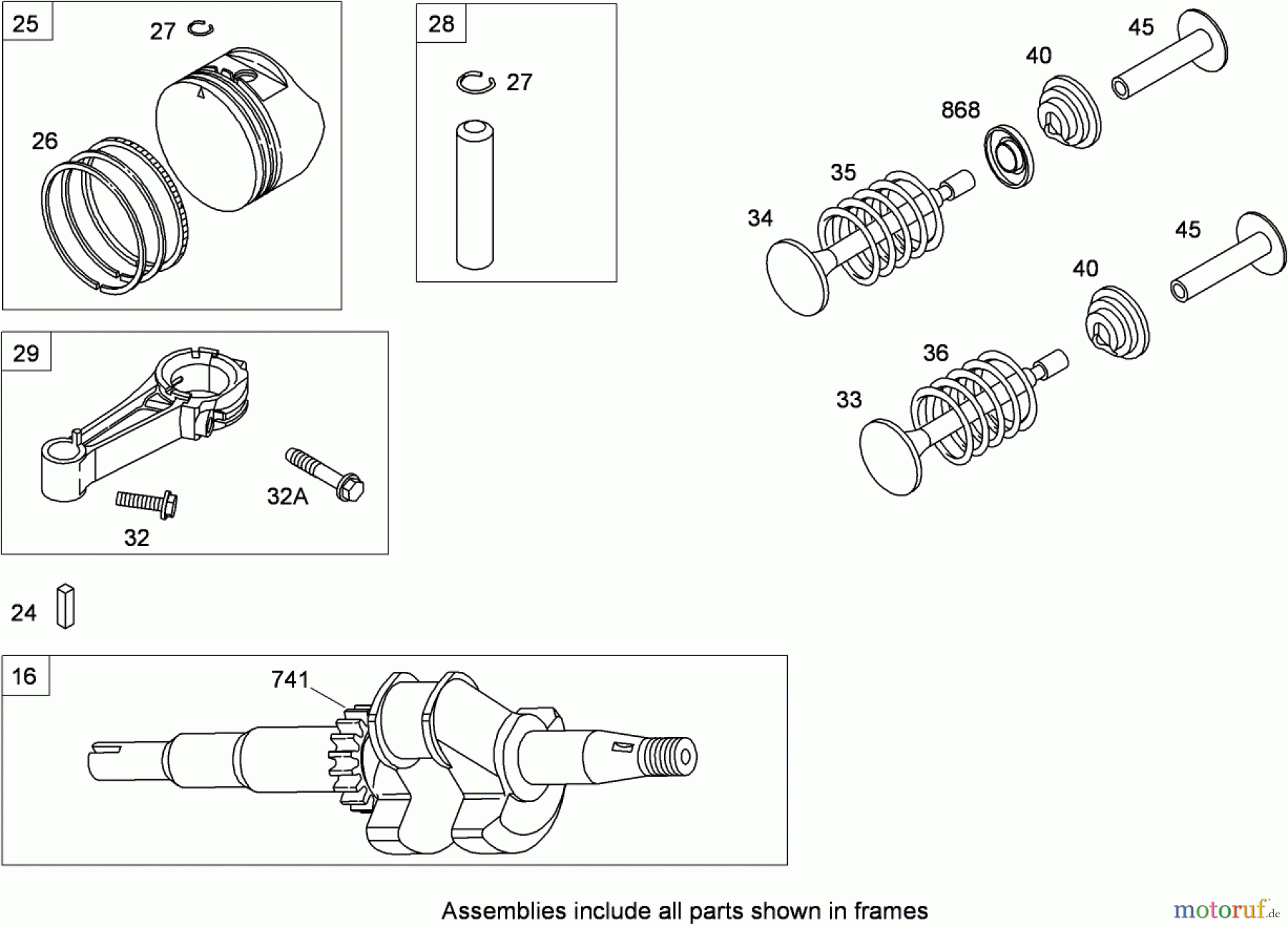  Toro Neu Mowers, Walk-Behind Seite 1 20093 - Toro Super Recycler Lawn Mower, 2008 (280000001-280999999) CRANKSHAFT ASSEMBLY BRIGGS AND STRATTON 126T02-0225-B1