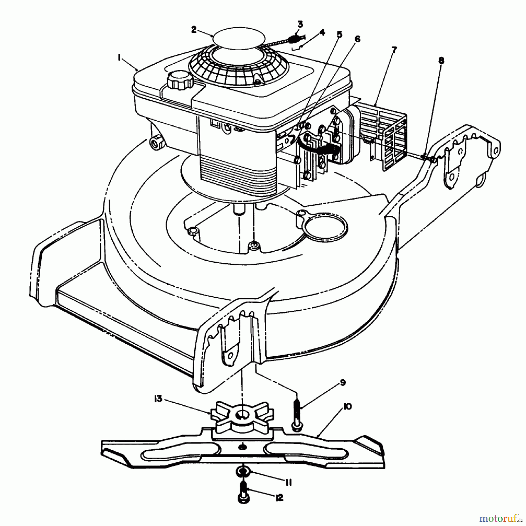  Toro Neu Mowers, Walk-Behind Seite 1 20101 - Toro Lawnmower, 1991 (1000001-1999999) ENGINE ASSEMBLY