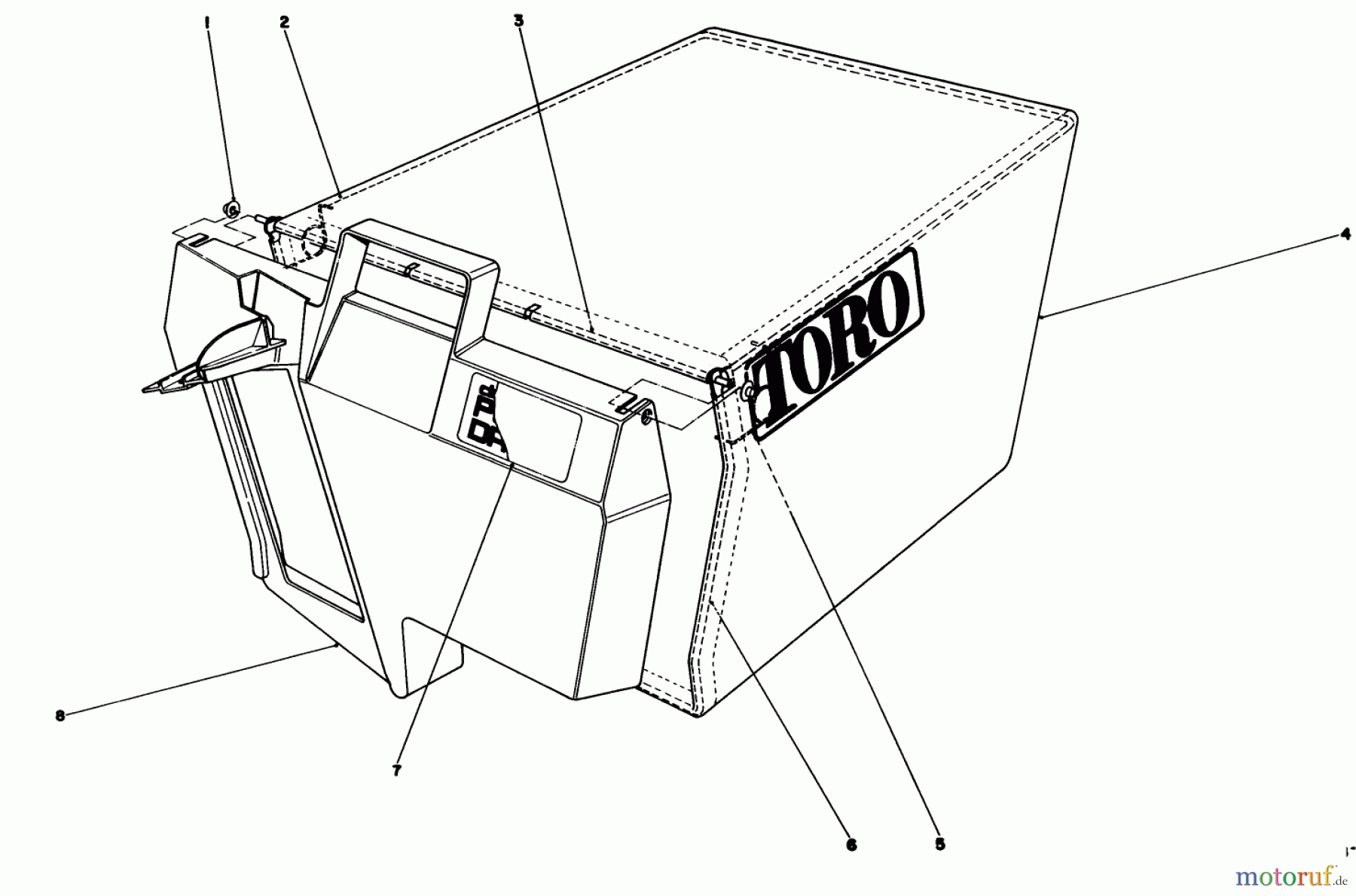  Toro Neu Mowers, Walk-Behind Seite 1 20107 - Toro Lawnmower, 1991 (1000001-1999999) RECYCLER BAGGING KIT MODEL NO. 59174 (OPTIONAL)