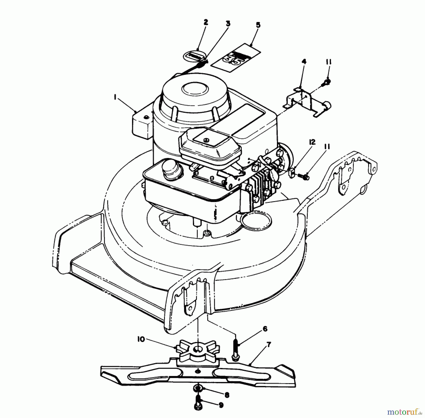  Toro Neu Mowers, Walk-Behind Seite 1 20180 - Toro Lawnmower, 1992 (2000001-2999999) ENGINE ASSEMBLY