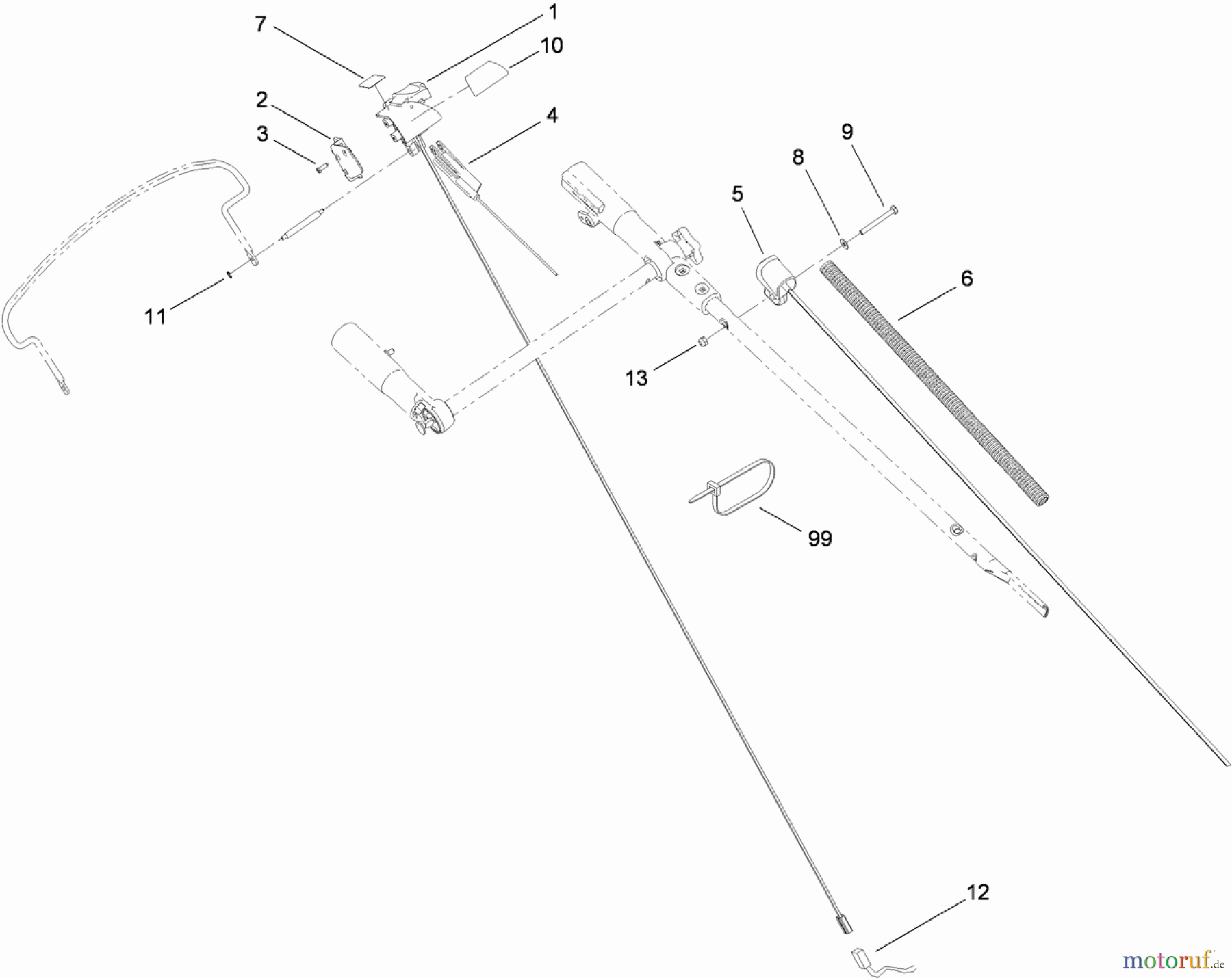  Toro Neu Mowers, Walk-Behind Seite 1 20197 - Toro Super Bagger Lawn Mower, 2011 (311000001-311999999) SWITCH ASSEMBLY