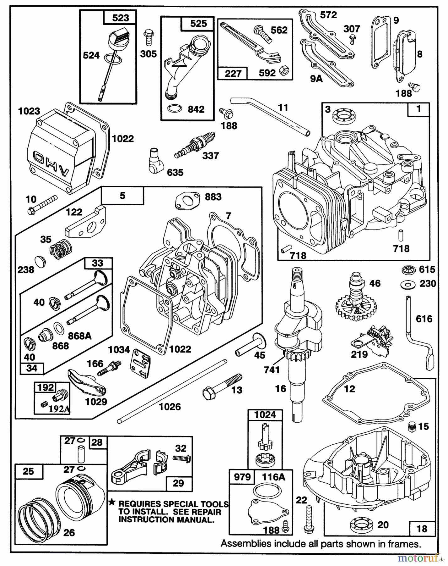  Toro Neu Mowers, Walk-Behind Seite 1 20210 - Toro Lawnmower, 1991 (1000001-1999999) ENGINE GTS-150 77-8990 #1