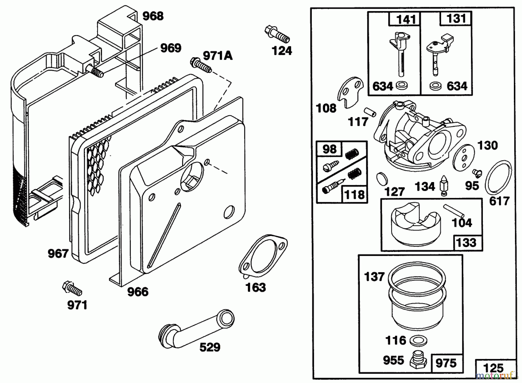  Toro Neu Mowers, Walk-Behind Seite 1 20212 - Toro Lawnmower, 1991 (1000001-1999999) ENGINE BRIGGS & STRATTON MODEL 122702-3188-01 #3