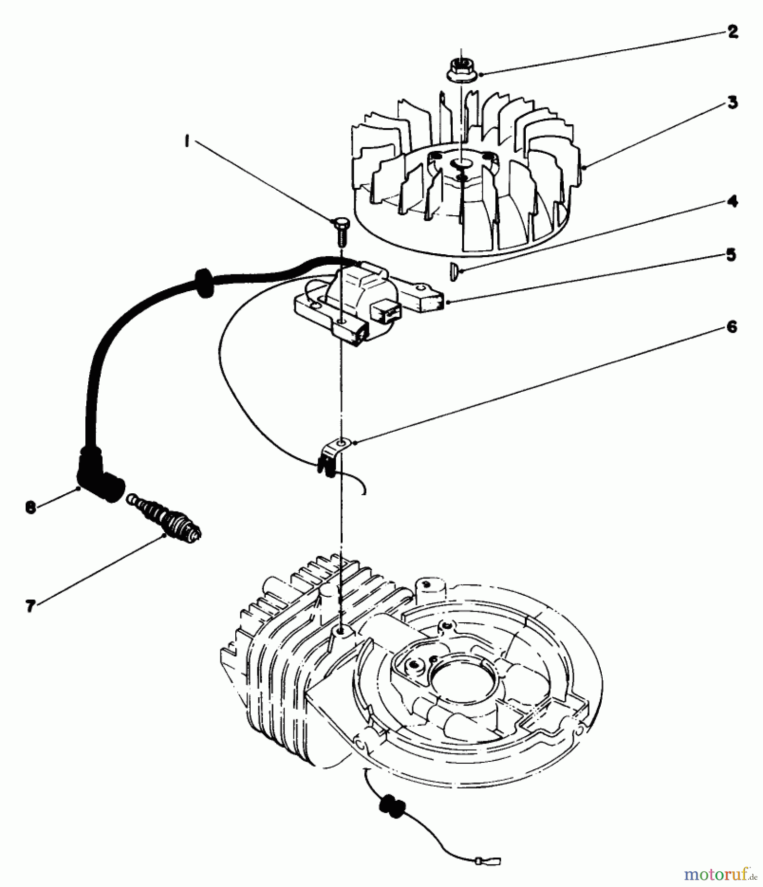  Toro Neu Mowers, Walk-Behind Seite 1 20321 - Toro Lawnmower, 1992 (2000001-2999999) IGNITION ASSEMBLY (MODEL NO. 47PM1-1)