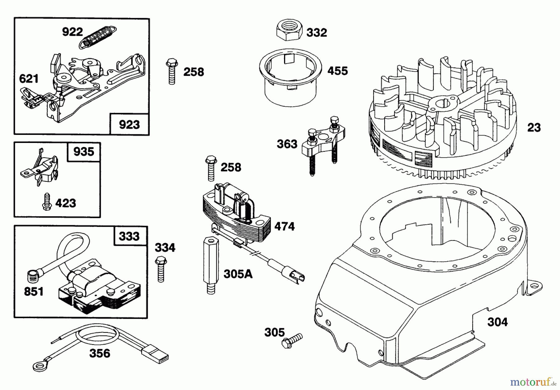  Toro Neu Mowers, Walk-Behind Seite 1 20322 - Toro Lawnmower, 1992 (2000001-2999999) ENGINE BRIGGS & STRATTON MODEL 124707-3185-01 #5