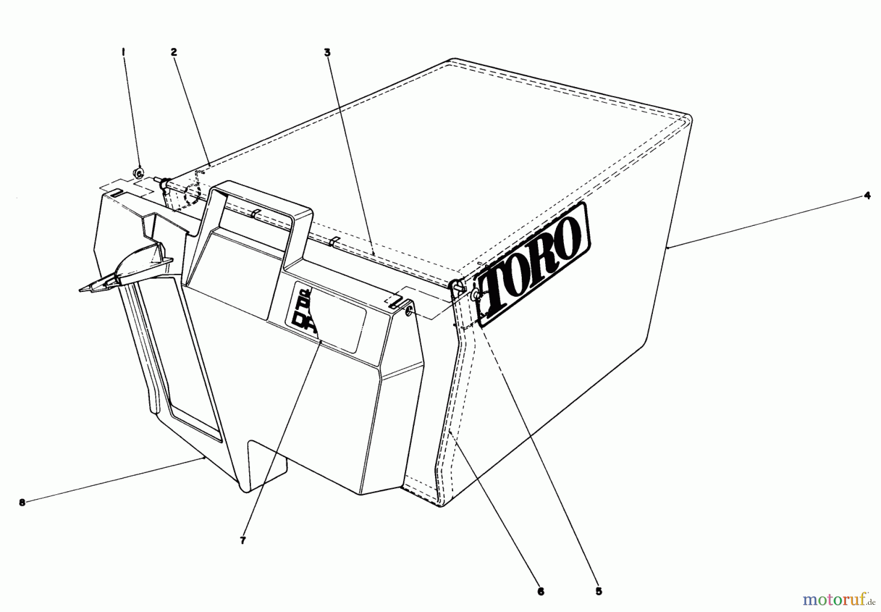  Toro Neu Mowers, Walk-Behind Seite 1 20327B - Toro Lawnmower, 1992 (2000001-2999999) GRASS BAG ASSEMBLY NO. 11-0189