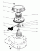 Toro 20329 - Lawnmower, 1992 (2000001-2999999) Ersatzteile RECOIL ASSEMBLY (ENGINE MODEL NO. 47PM1-2)(SERIAL NO. 2000001-2005000)