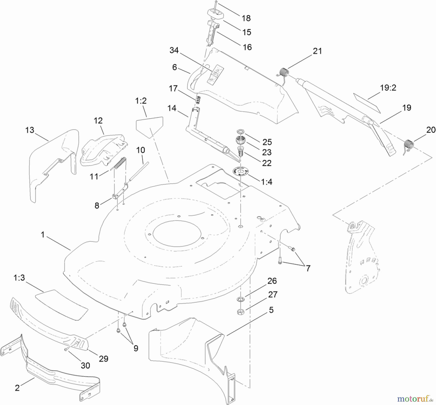  Toro Neu Mowers, Walk-Behind Seite 1 20373 - Toro 22