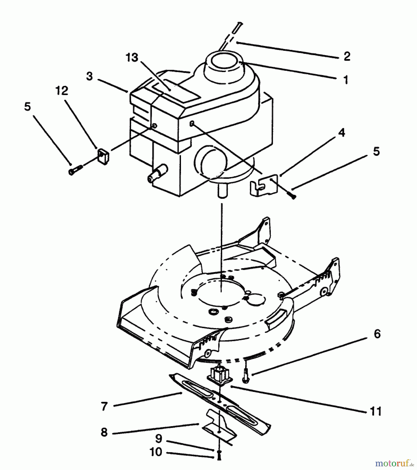  Toro Neu Mowers, Walk-Behind Seite 1 20431 - Toro Lawnmower, 1993 (39000001-39999999) ENGINE ASSEMBLY