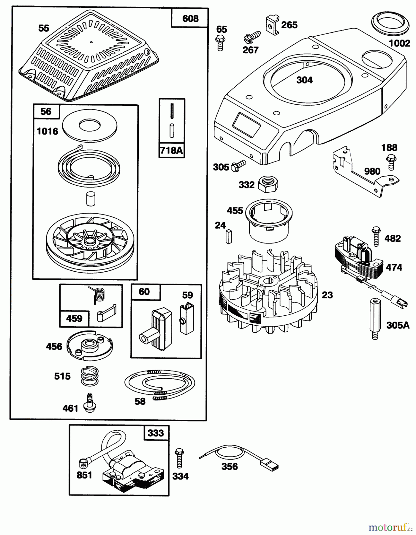  Toro Neu Mowers, Walk-Behind Seite 1 20439WF - Toro Lawnmower, 1993 (39000001-39999999) ENGINE GTS-150 #4