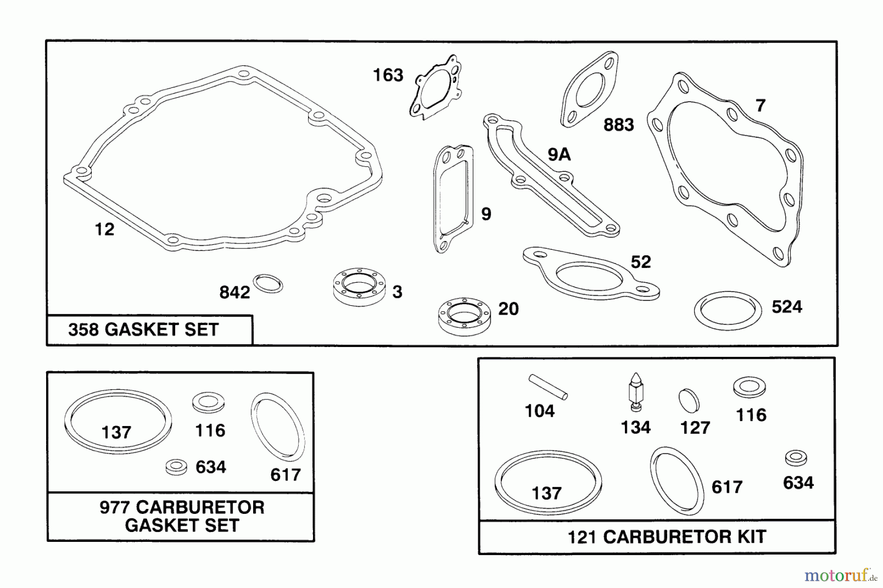  Toro Neu Mowers, Walk-Behind Seite 1 20442 - Toro Lawnmower, 1996 (6900001-6999999) ENGINE BRIGGS & STRATTON MODEL 127802-0640-01 #9