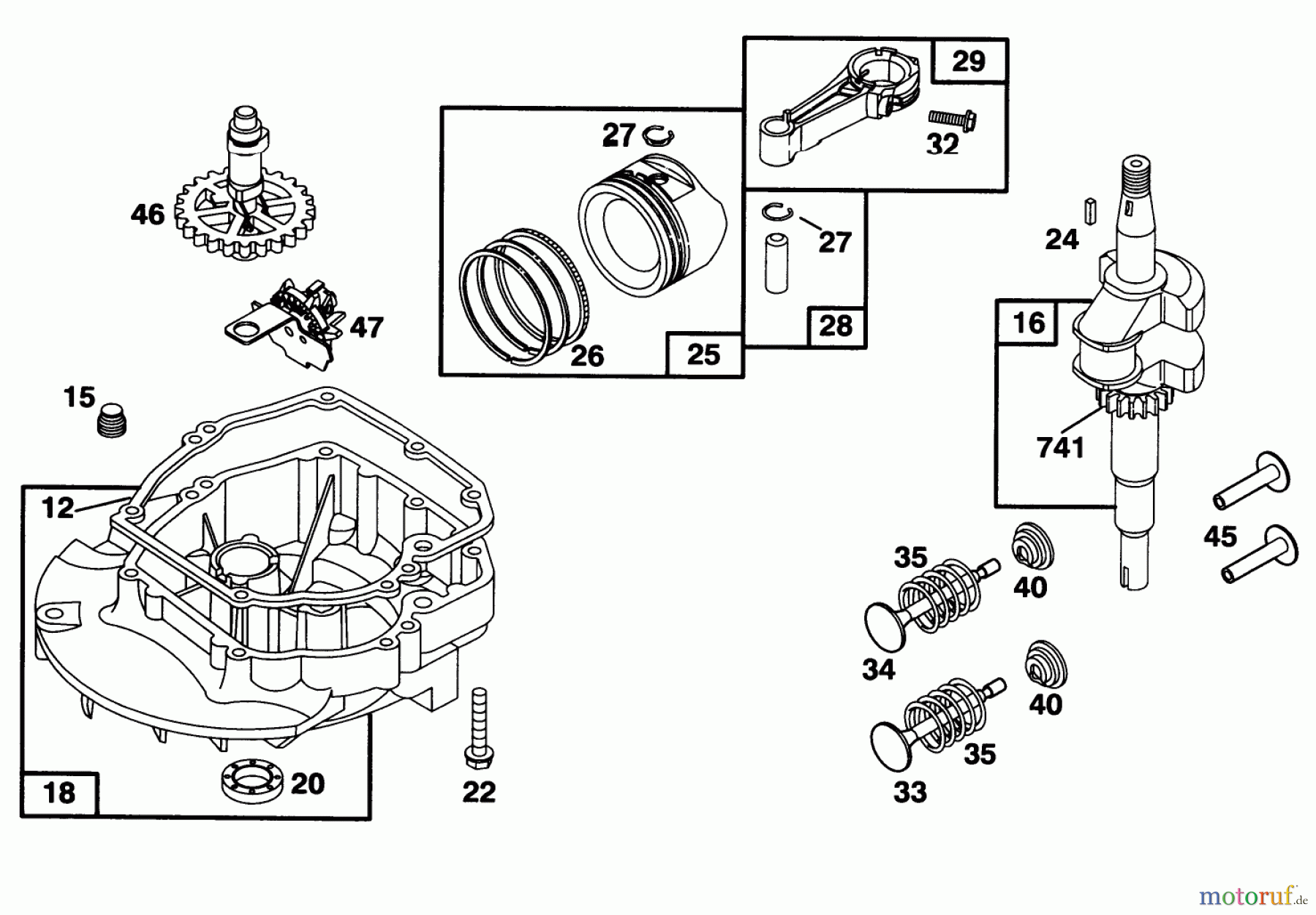  Toro Neu Mowers, Walk-Behind Seite 1 20463 - Toro Super Recycler Lawnmower, 1995 (5900001-5999999) ENGINE BRIGGS & STRATTON MODEL 128807-0658-01 #2