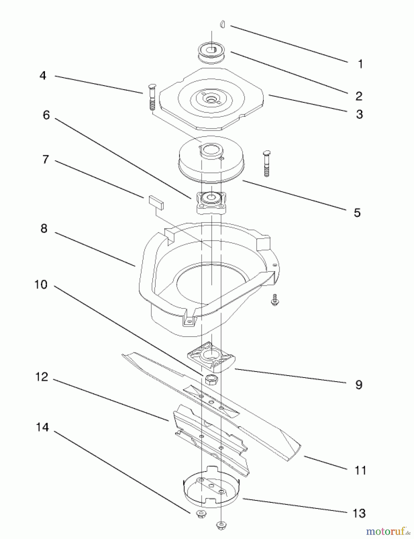  Toro Neu Mowers, Walk-Behind Seite 1 20466 - Toro Lawnmower, 1996 (6900001-6999999) BLADE BRAKE CLUTCH ASSEMBLY