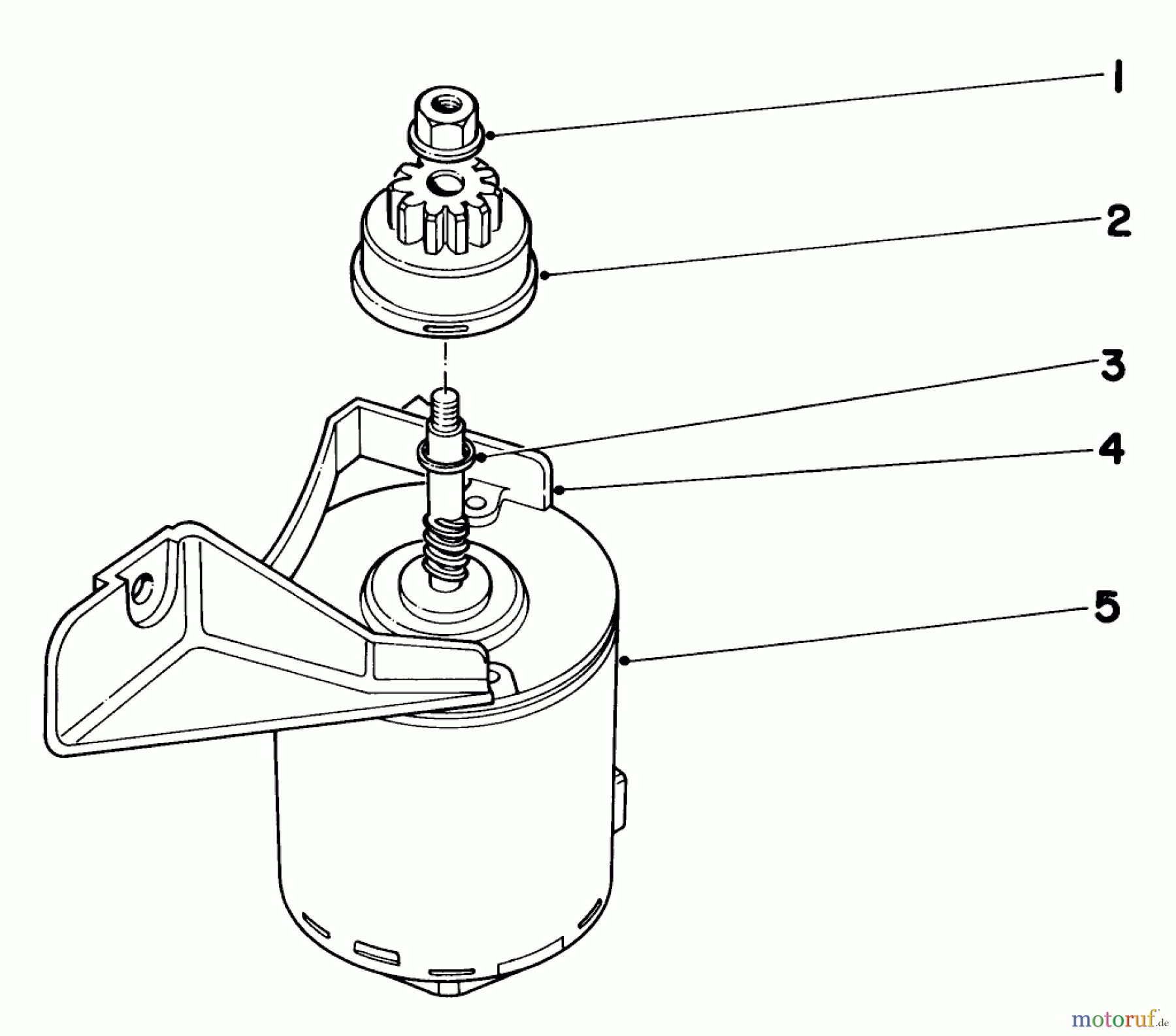  Toro Neu Mowers, Walk-Behind Seite 2 21711 - Toro Guardian Lawnmower, 1975 (5000001-5999999) STARTER MOTOR MODEL NO. 21711