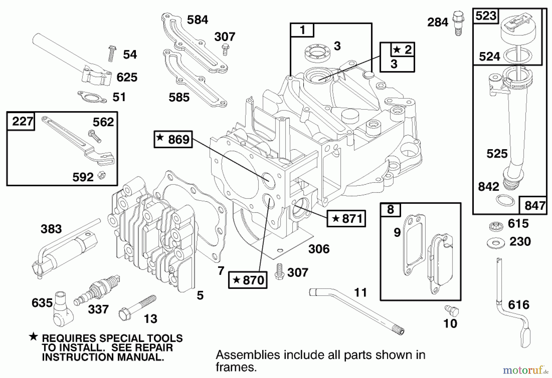  Toro Neu Mowers, Walk-Behind Seite 1 20495 (SR-21SE) - Toro Super Recycler Mower, SR-21SE, 1998 (8900001-8999999) ENGINE BRIGGS & STRATTON MODEL 12H807-1760-E1 #1