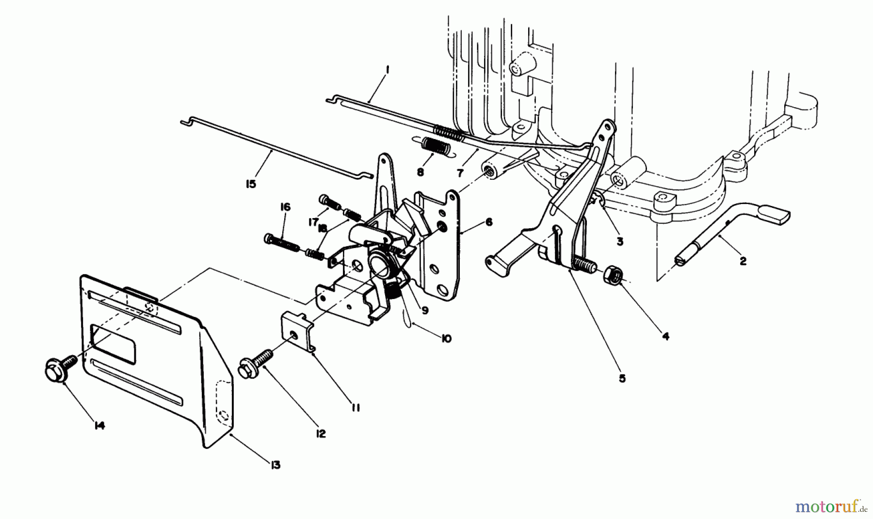  Toro Neu Mowers, Walk-Behind Seite 1 20526 - Toro Lawnmower, 1987 (7000001-7999999) GOVERNOR ASSEMBLY (MODEL NO. VMG6)