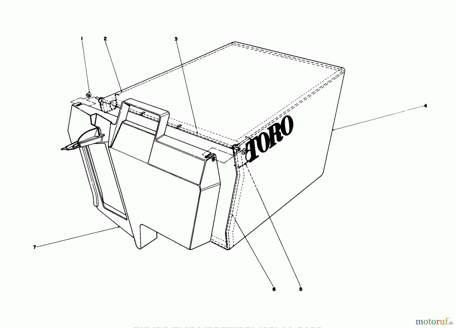  Toro Neu Mowers, Walk-Behind Seite 1 20526 - Toro Lawnmower, 1988 (8000001-8999999) GRASS BAG ASSEMBLY NO. 11-0159