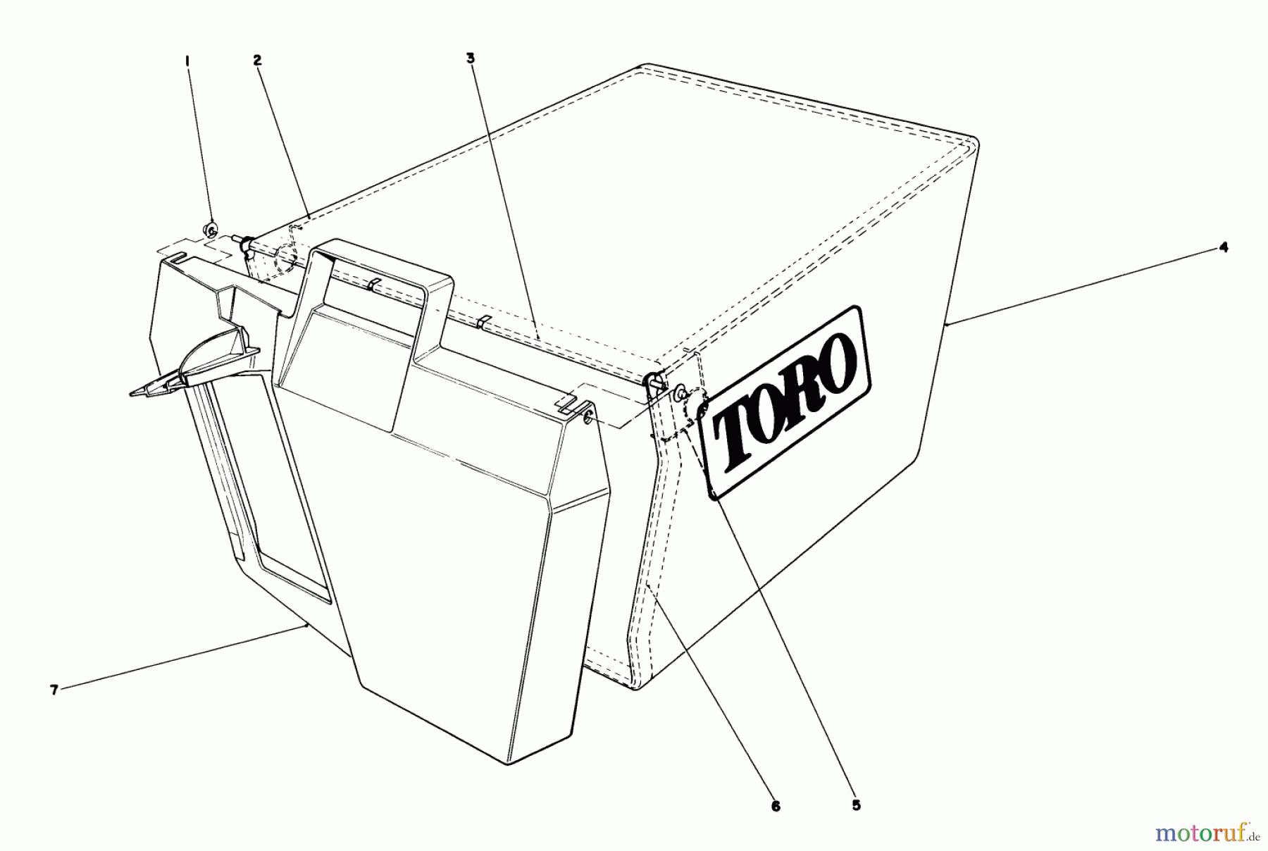 Toro Neu Mowers, Walk-Behind Seite 1 20526C - Toro Lawnmower, 1987 (7000001-7999999) GRASS BAG ASSEMBLY NO. 11-0159