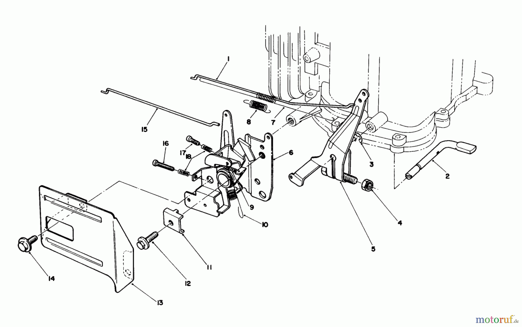  Toro Neu Mowers, Walk-Behind Seite 1 20526C - Toro Lawnmower, 1988 (8000001-8999999) GOVERNOR ASSEMBLY (MODEL NO. VMH7)