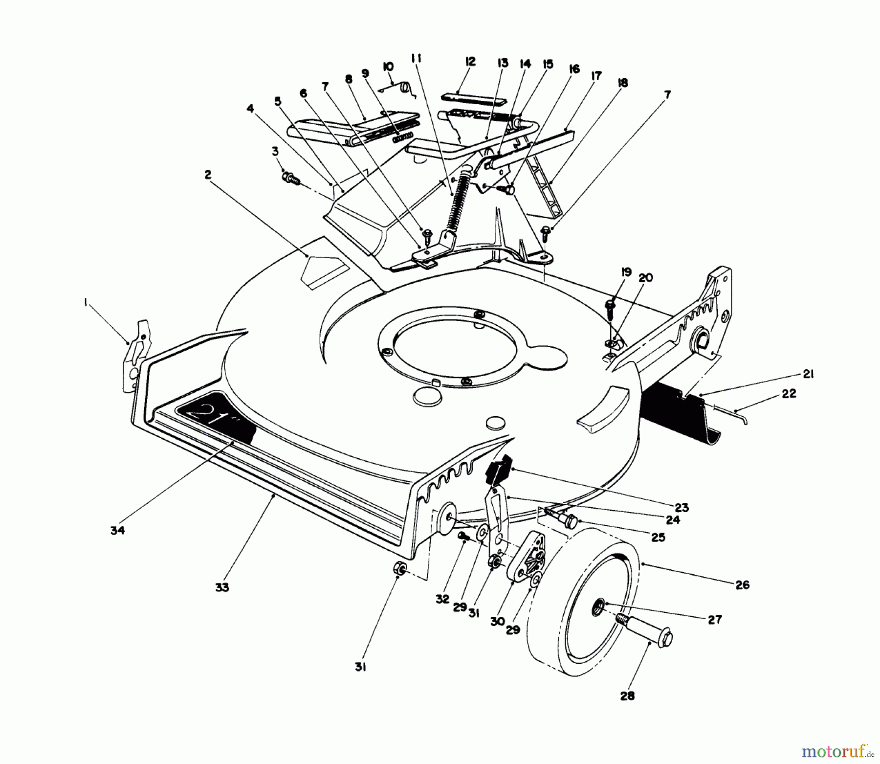  Toro Neu Mowers, Walk-Behind Seite 1 20563 - Toro Lawnmower, 1991 (1000001-1999999) HOUSING ASSEMBLY