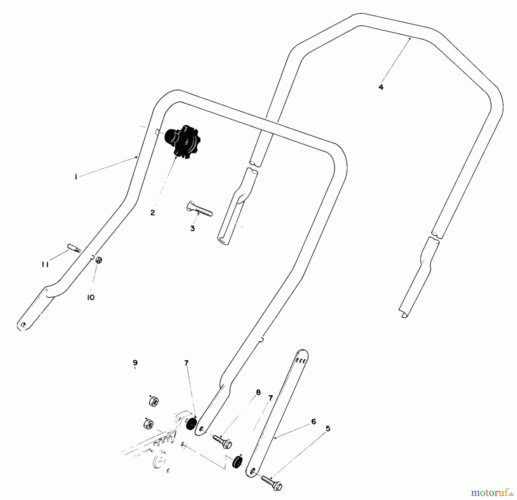  Toro Neu Mowers, Walk-Behind Seite 1 20570 - Toro Lawnmower, 1985 (5000001-5999999) HANDLE ASSEMBLY