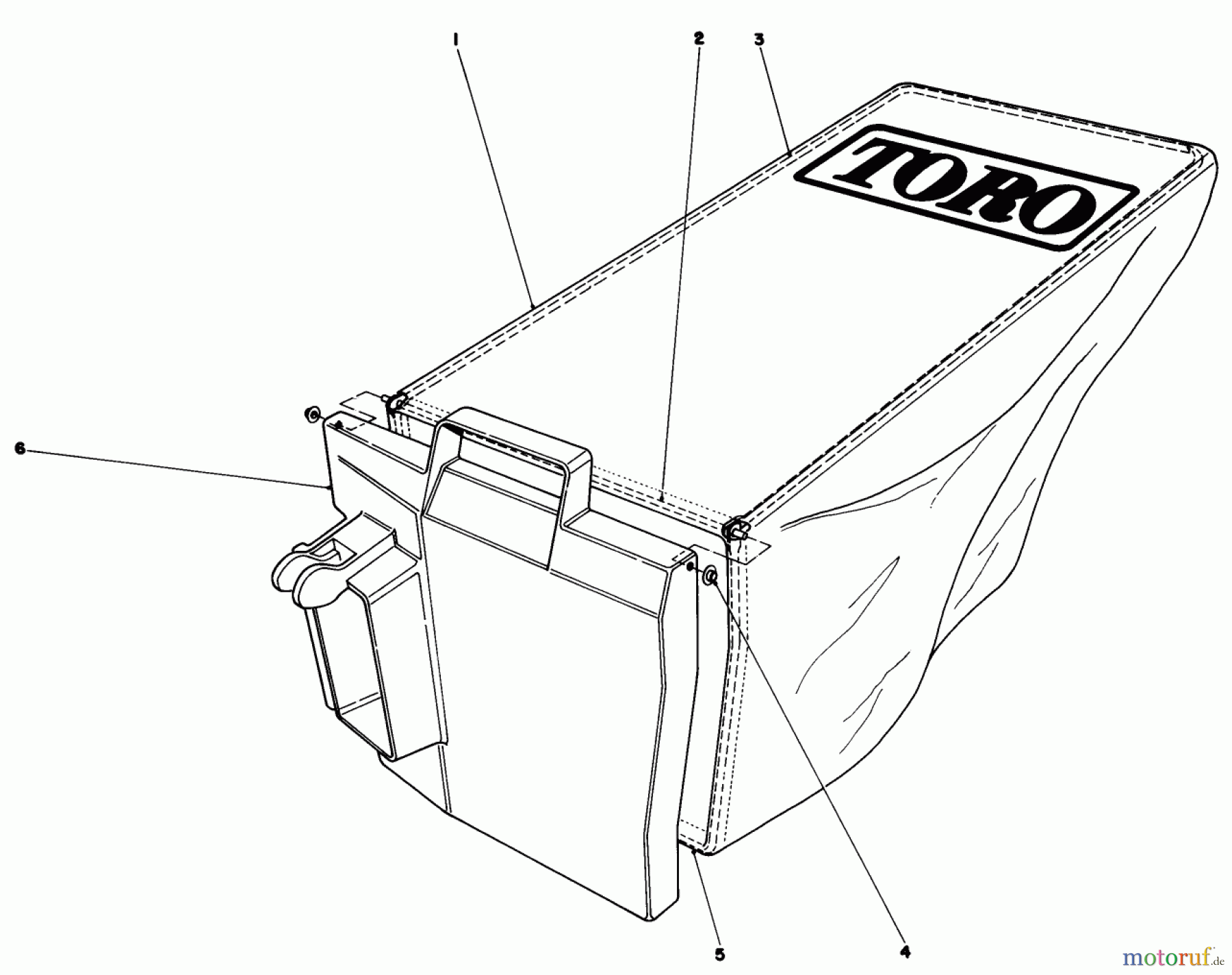  Toro Neu Mowers, Walk-Behind Seite 1 20574 - Toro Lawnmower, 1986 (6000001-6999999) GRASS BAG ASSEMBLY NO. 11-9469