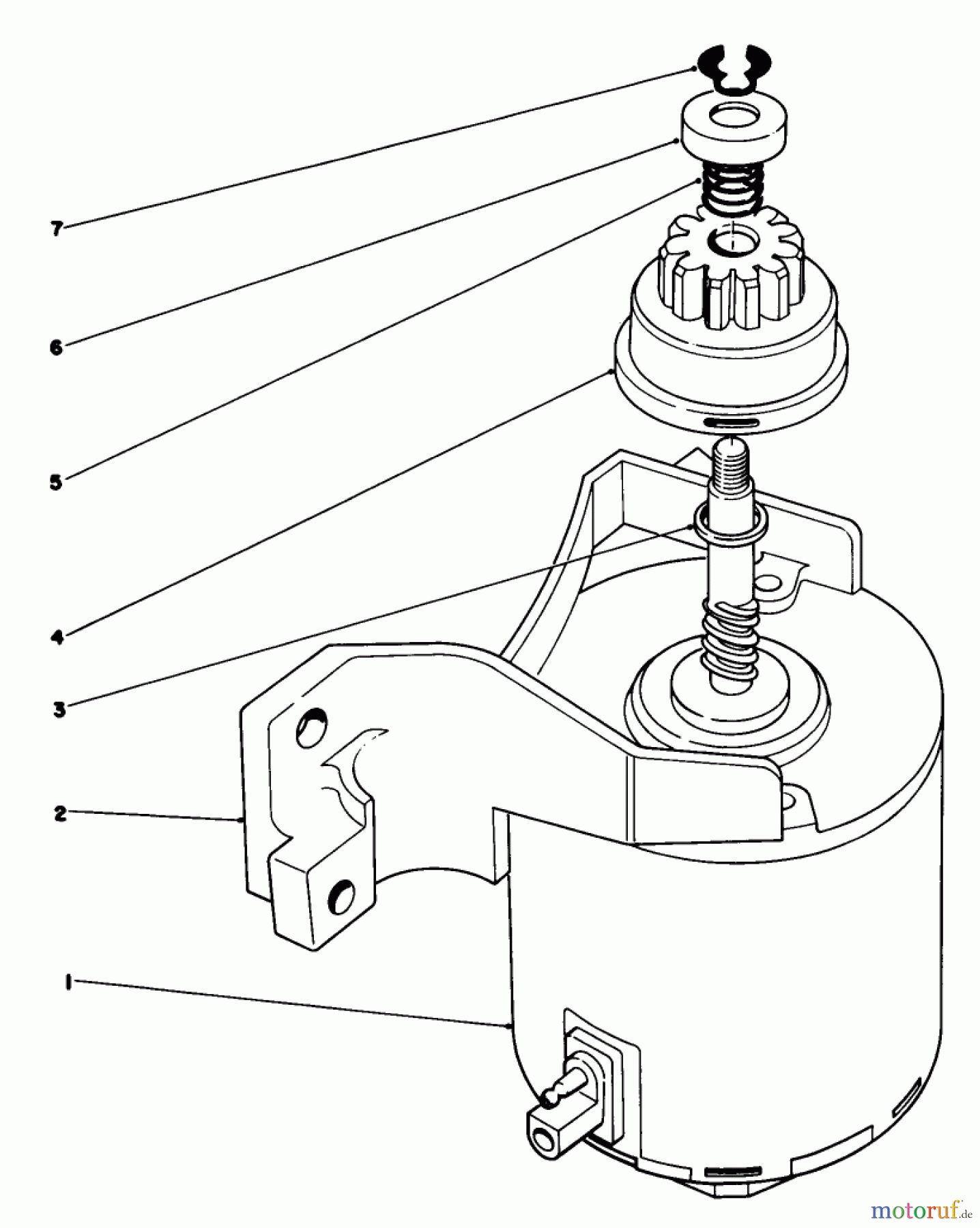  Toro Neu Mowers, Walk-Behind Seite 1 20574 - Toro Lawnmower, 1986 (6000001-6999999) STARTER ASSEMBLY