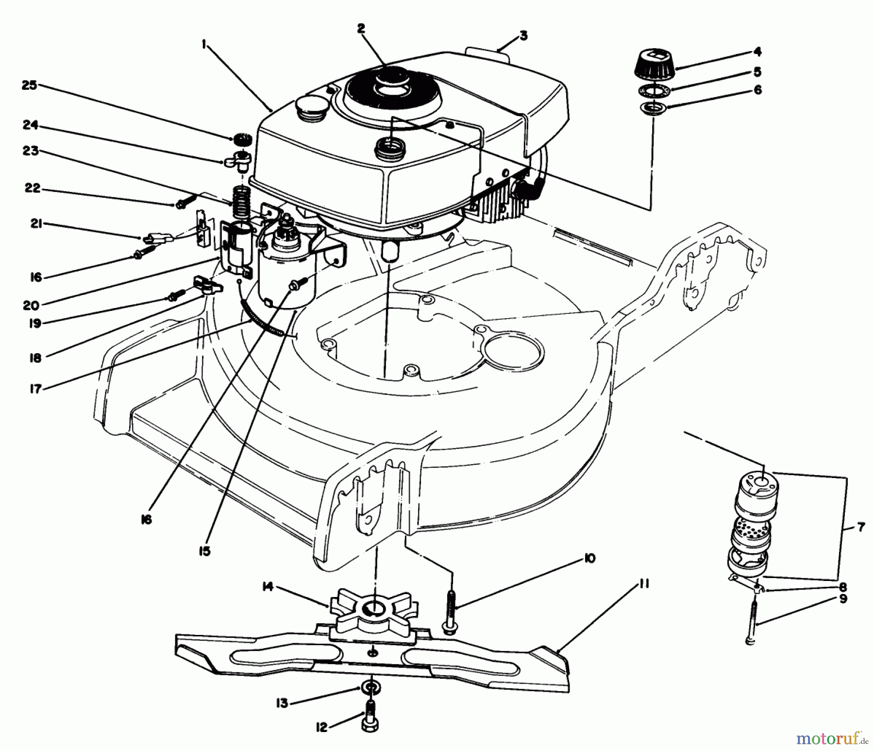  Toro Neu Mowers, Walk-Behind Seite 1 20574 - Toro Lawnmower, 1989 (9000001-9999999) ENGINE ASSEMBLY