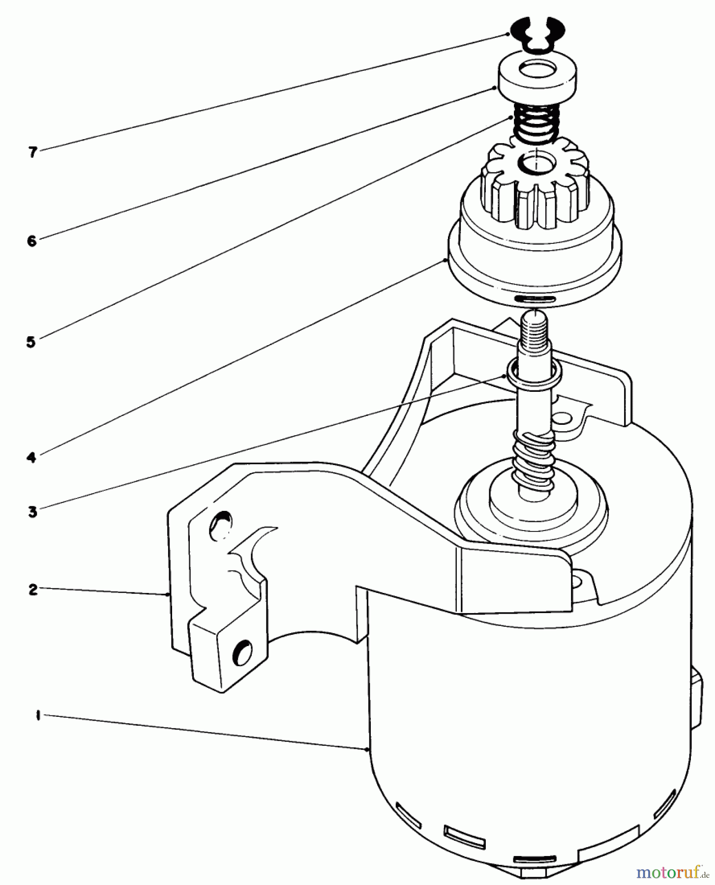  Toro Neu Mowers, Walk-Behind Seite 1 20574 - Toro Lawnmower, 1989 (9000001-9999999) STARTER ASSEMBLY