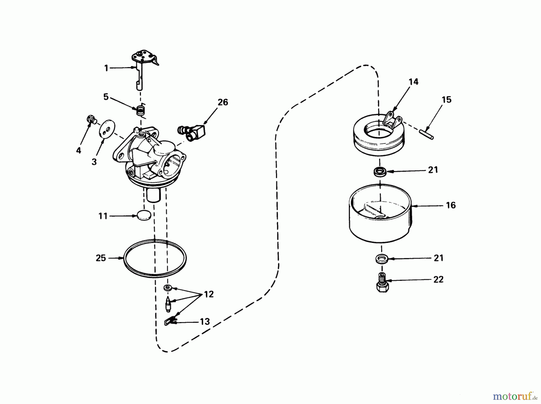  Toro Neu Mowers, Walk-Behind Seite 1 20575 - Toro Lawnmower, 1978 (8000001-8007500) CARBURETOR NO. 631784A