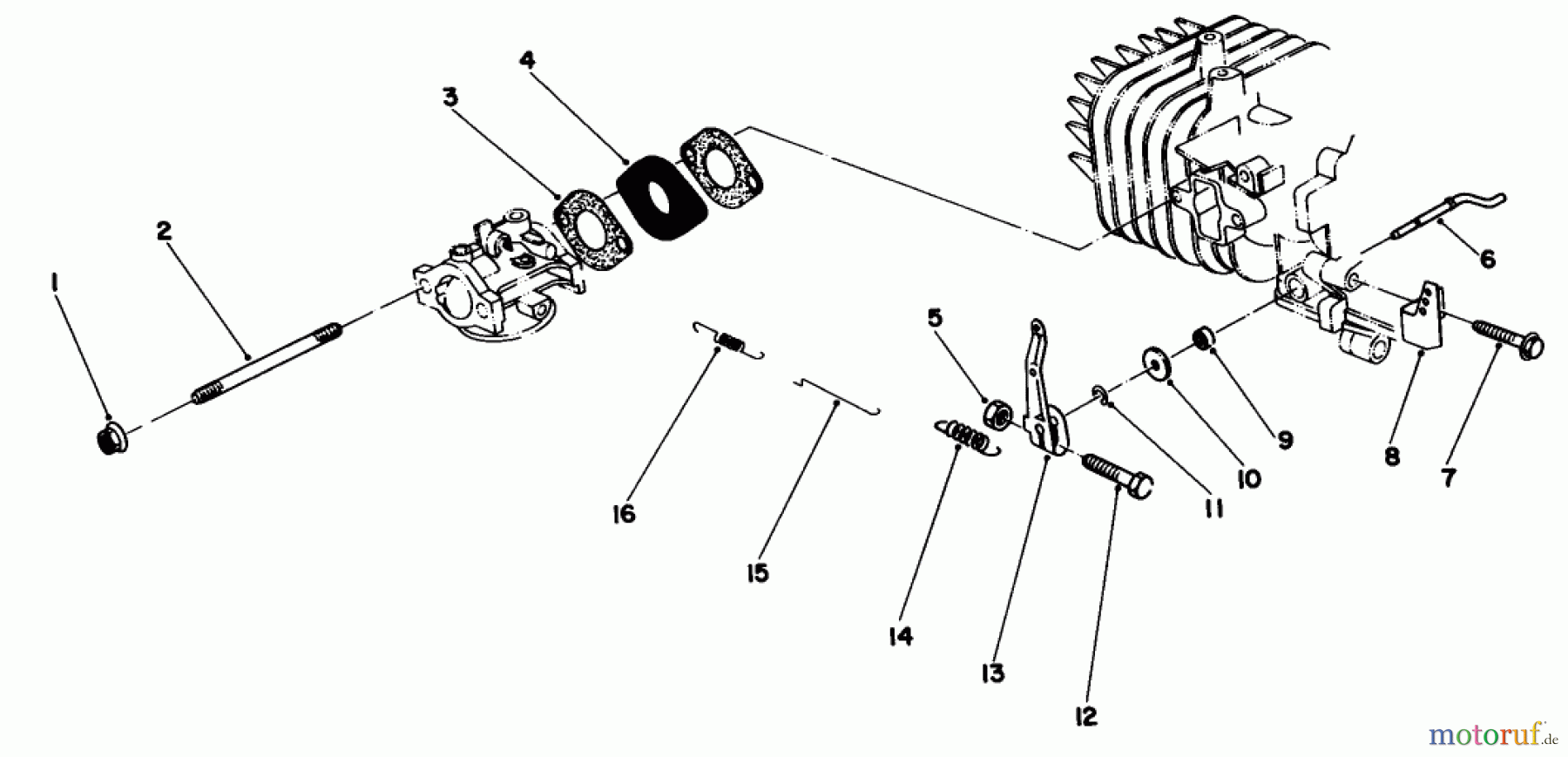  Toro Neu Mowers, Walk-Behind Seite 1 20581 - Toro Lawnmower, 1983 (3000001-3999999) GOVERNOR ASSEMBLY