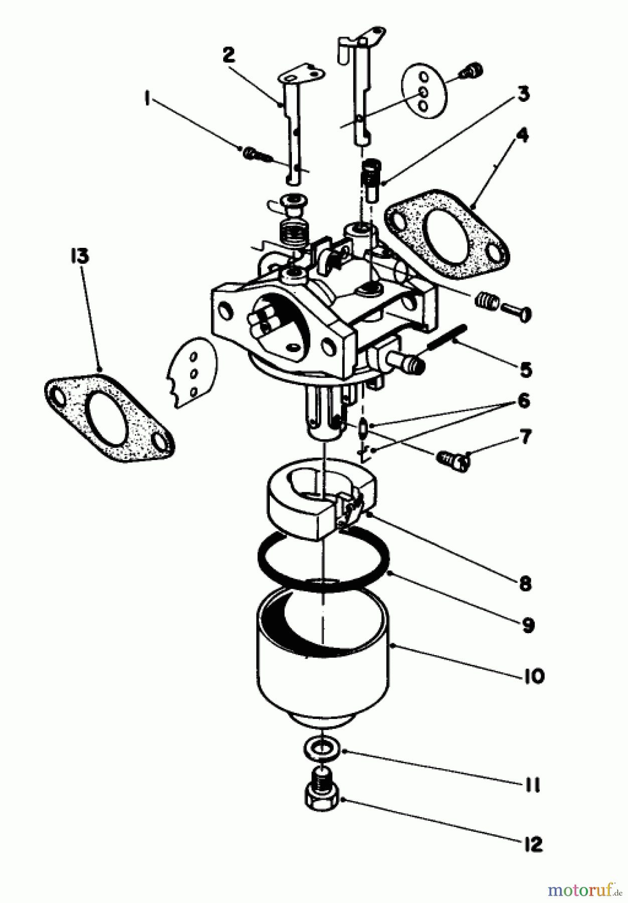  Toro Neu Mowers, Walk-Behind Seite 1 20581 - Toro Lawnmower, 1984 (4000001-4999999) CARBURETOR ASSEMBLY