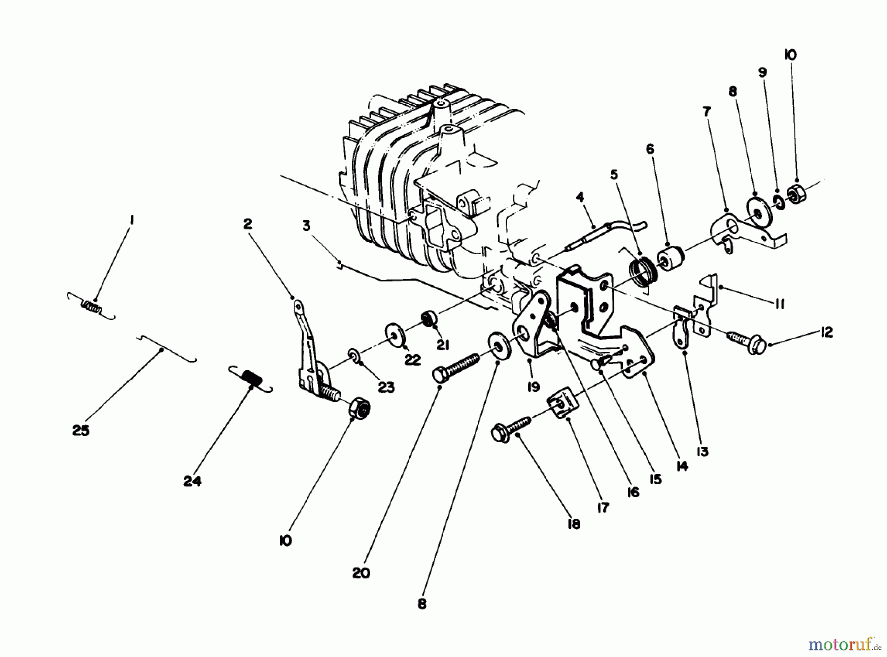  Toro Neu Mowers, Walk-Behind Seite 1 20581 - Toro Lawnmower, 1988 (8000001-8999999) GOVERNOR ASSEMBLY(MODEL NO. 47PH7)