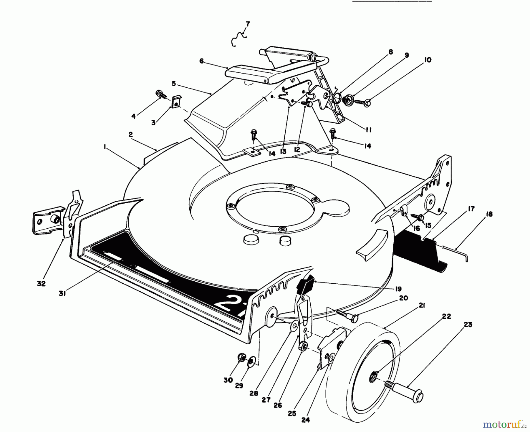  Toro Neu Mowers, Walk-Behind Seite 1 20581 - Toro Lawnmower, 1988 (8000001-8999999) HOUSING ASSEMBLY