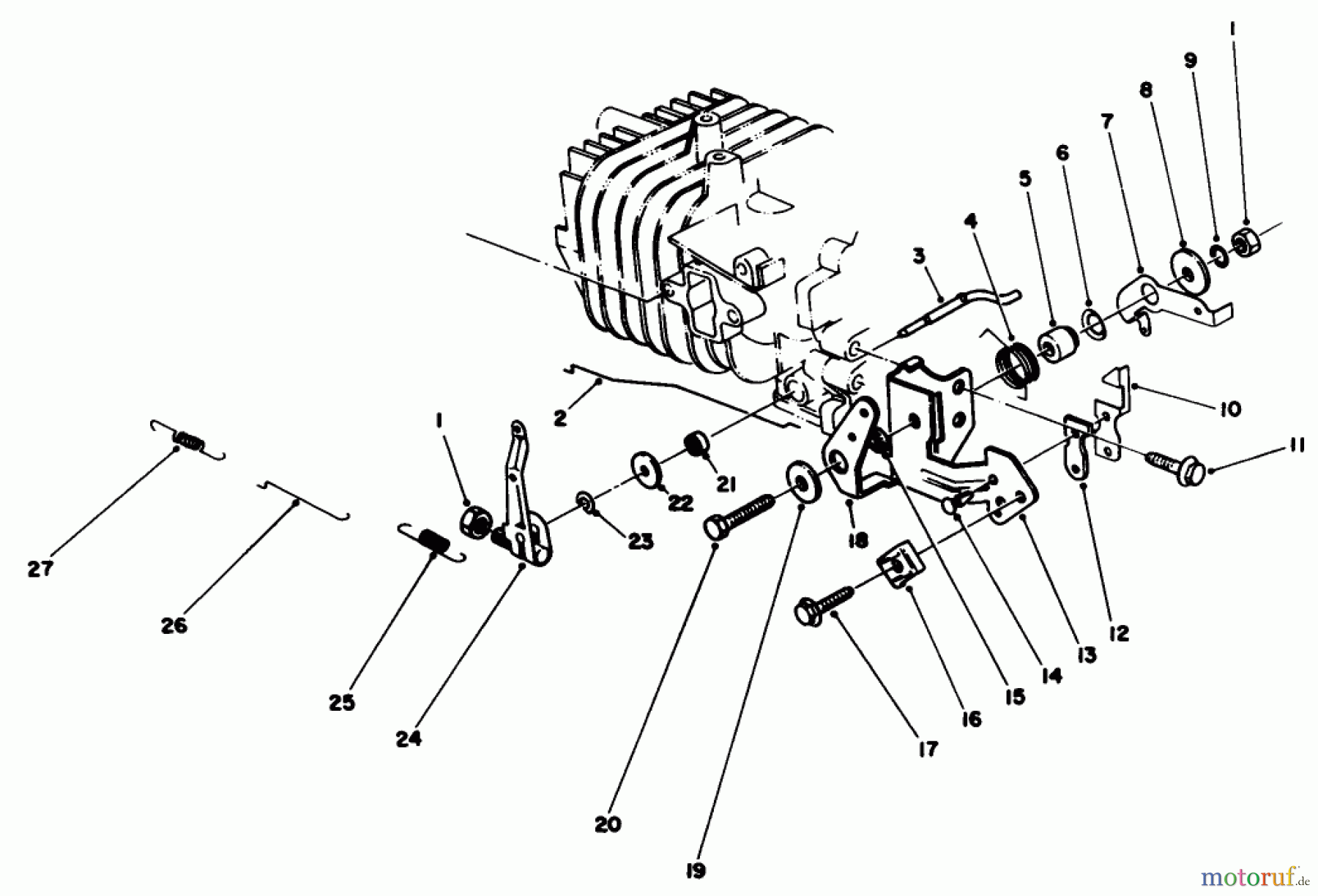  Toro Neu Mowers, Walk-Behind Seite 1 20582C - Toro Lawnmower, 1986 (6000001-6999999) GOVERNOR ASSEMBLY