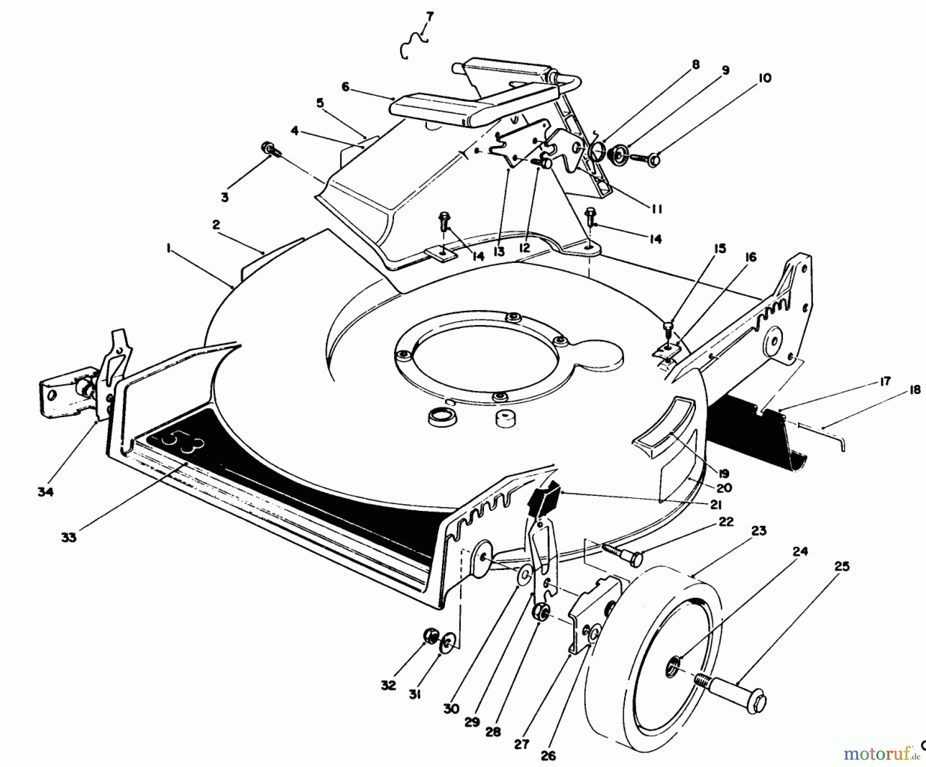  Toro Neu Mowers, Walk-Behind Seite 1 20584C - Toro Lawnmower, 1989 (9000001-9999999) HOUSING ASSEMBLY