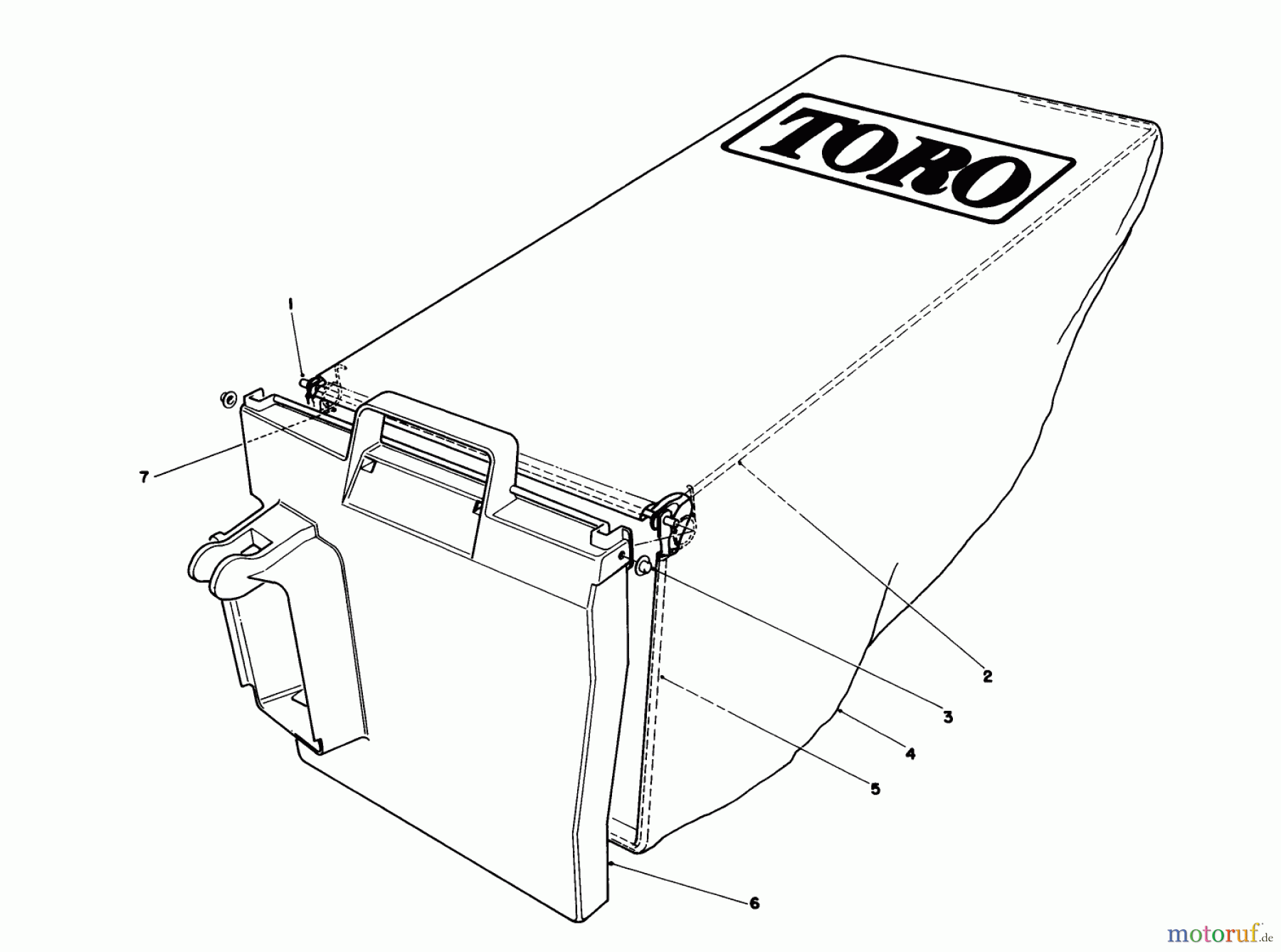  Toro Neu Mowers, Walk-Behind Seite 1 20586 - Toro Lawnmower, 1988 (8000001-8999999) GRASS BAG ASSEMBLY NO. 12-8859